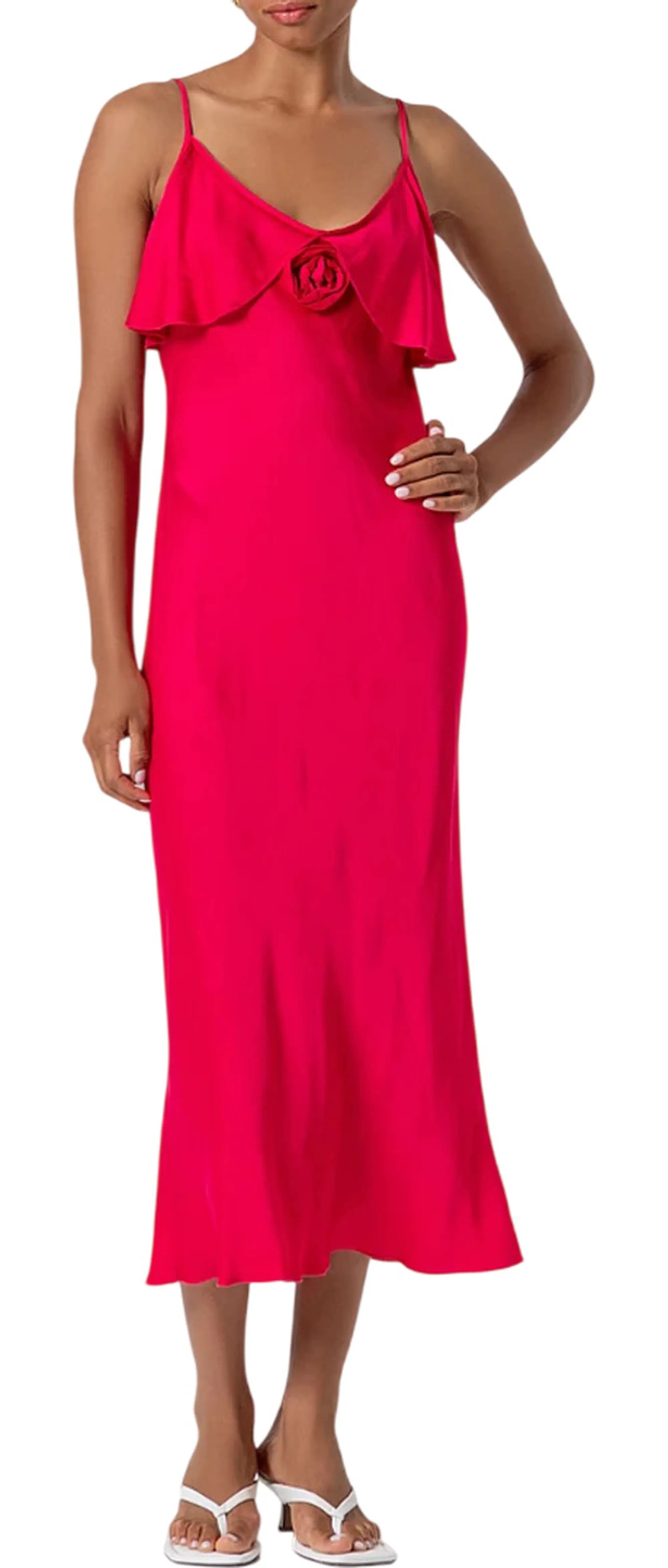 Fracomina B'Viscose Satin Dress' Red Fs26Sd2007W58301 176763