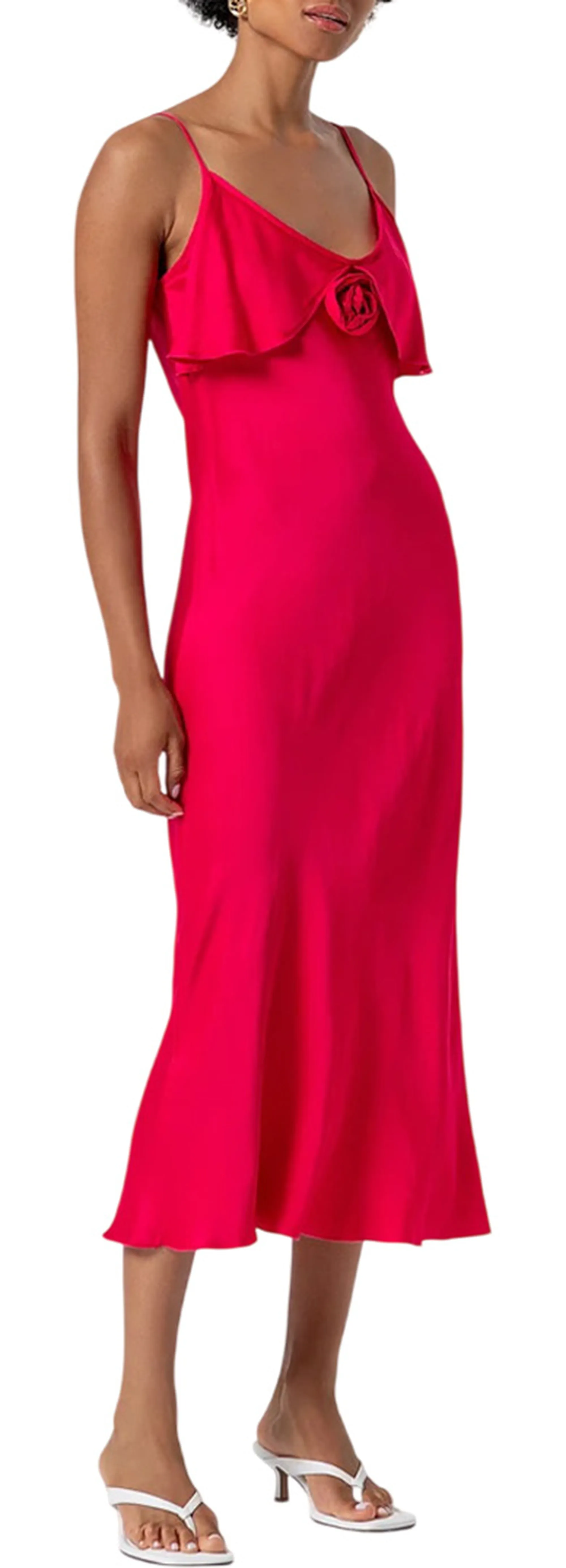 Fracomina B'Viscose Satin Dress' Red Fs26Sd2007W58301 176764