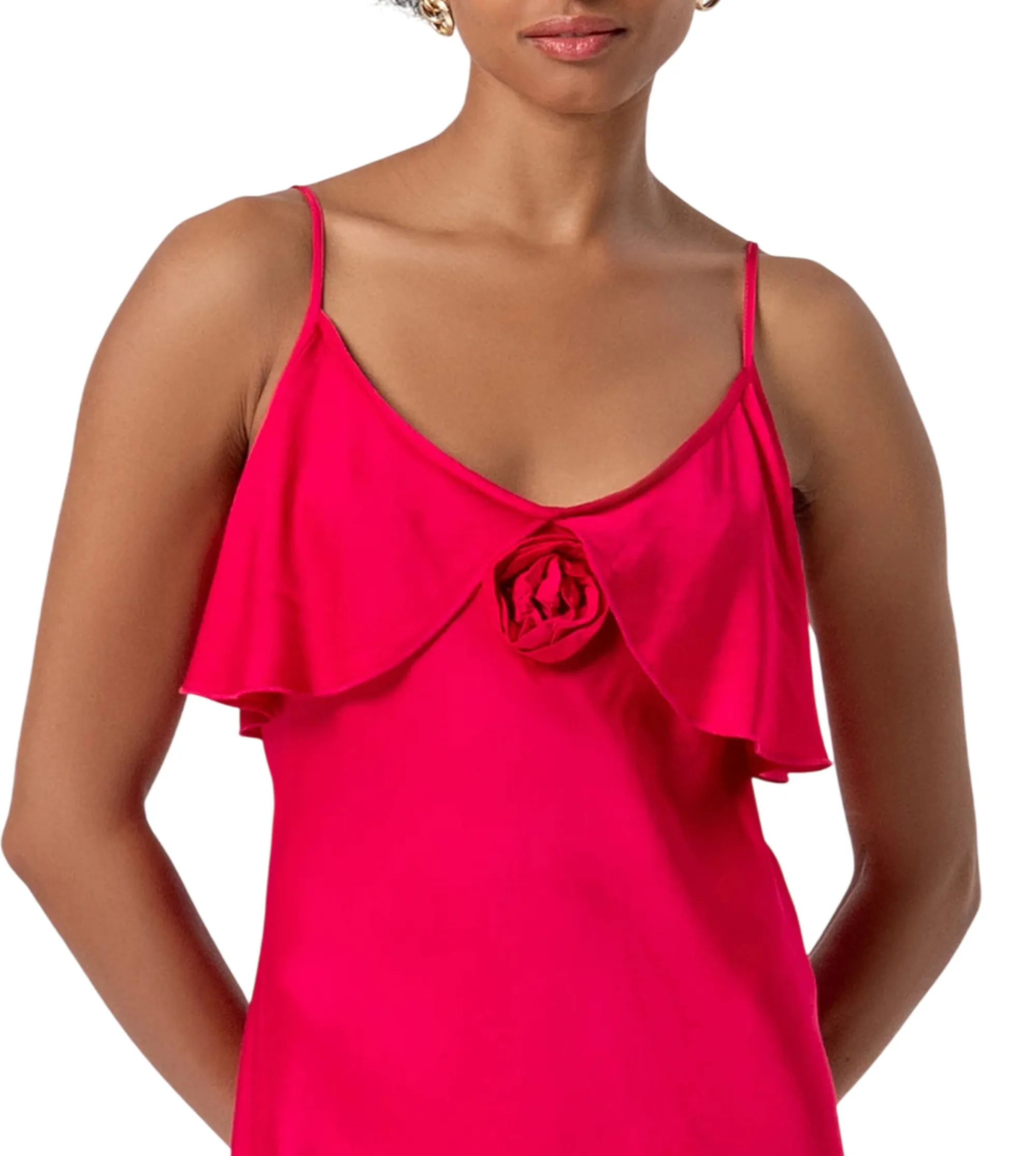 Fracomina B'Viscose Satin Dress' Red Fs26Sd2007W58301 176766