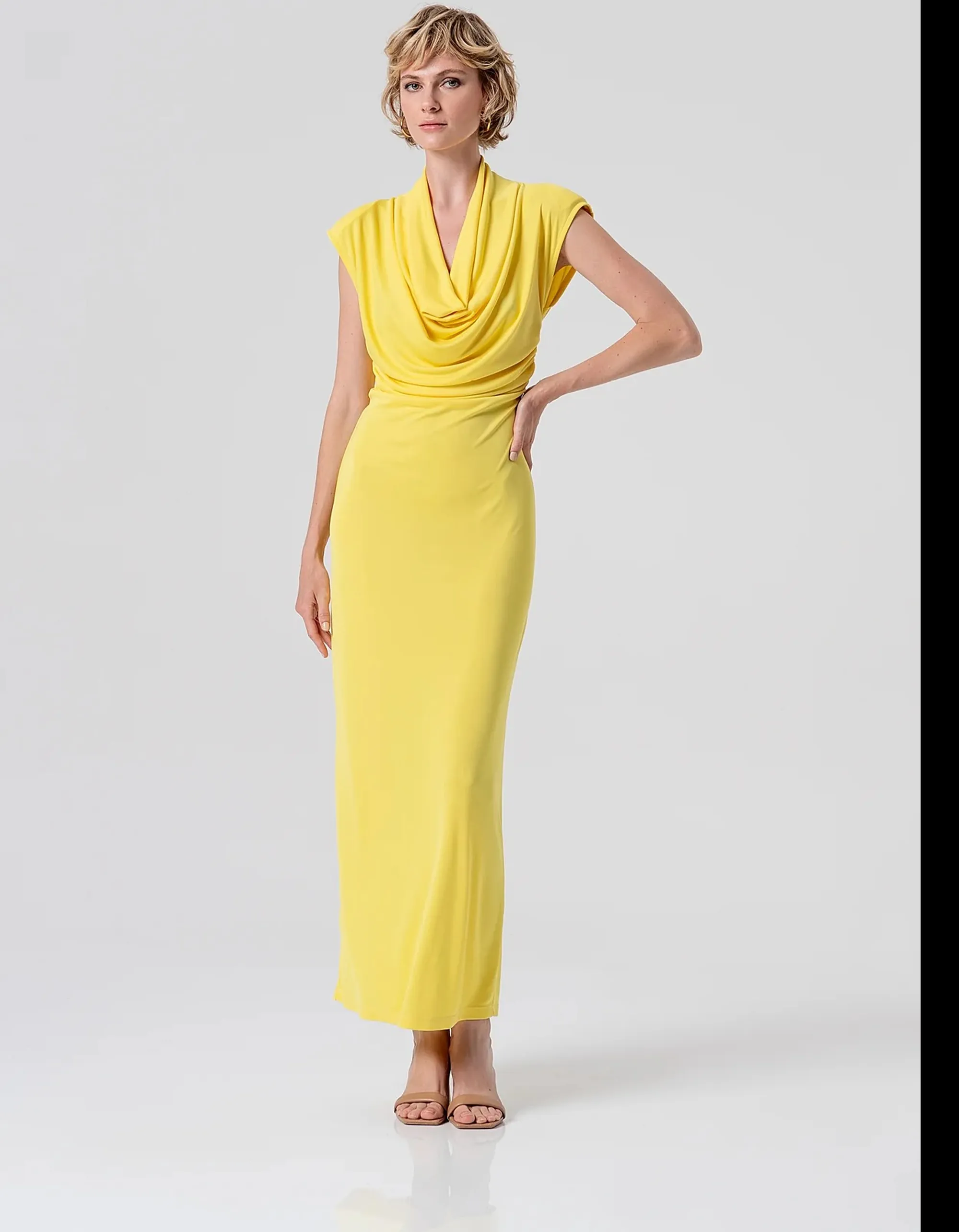 Fracomina Abito Lungo Giallo Fs26Sd3003W62601 173816