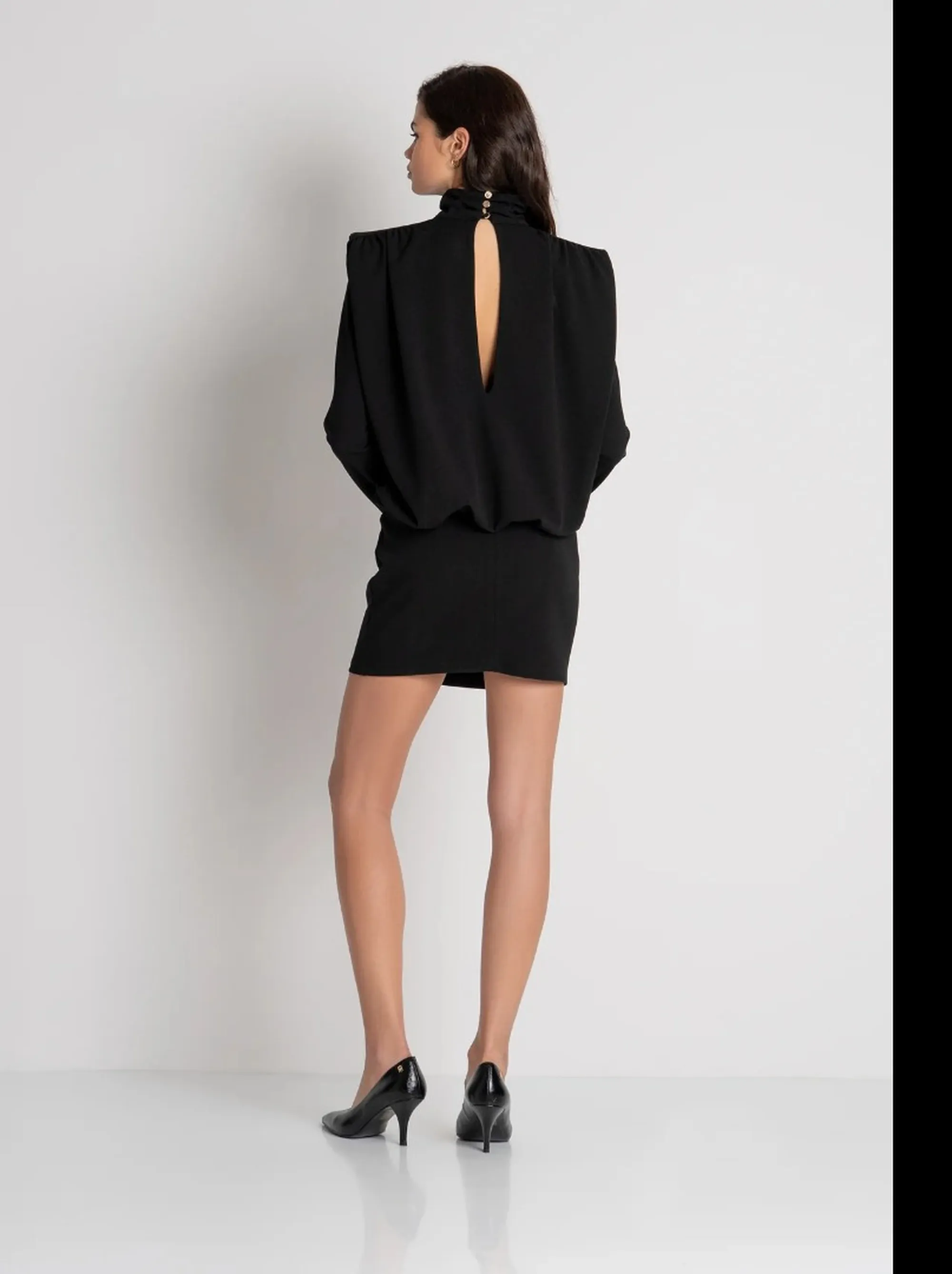 Fracomina B'Mini Long Sleeved Dress' Black Fr26Wd1012J47501 192848