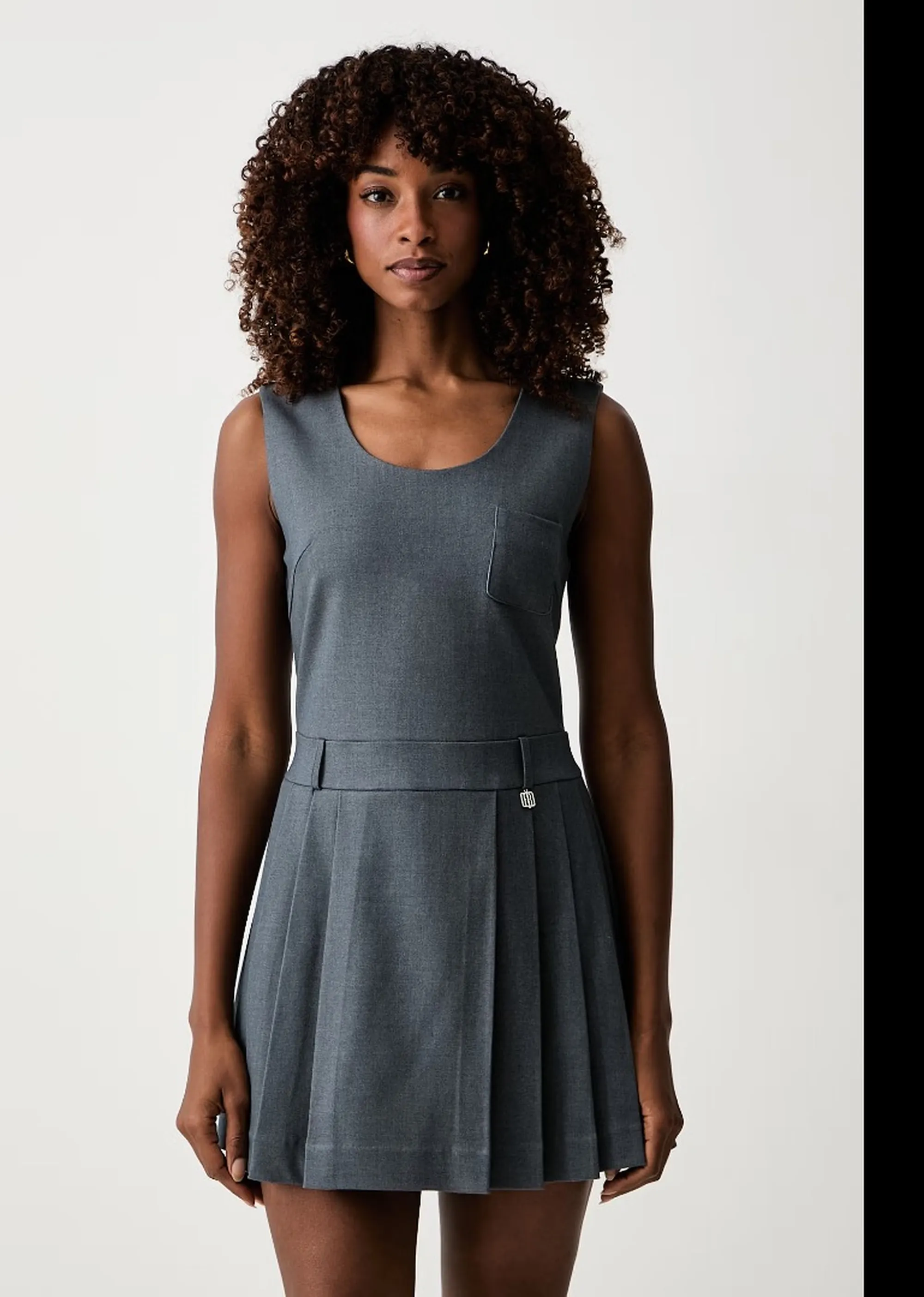 Fracomina B'Sleeveless Mini Dress' Grey Fr26Wd1005W81301 192852