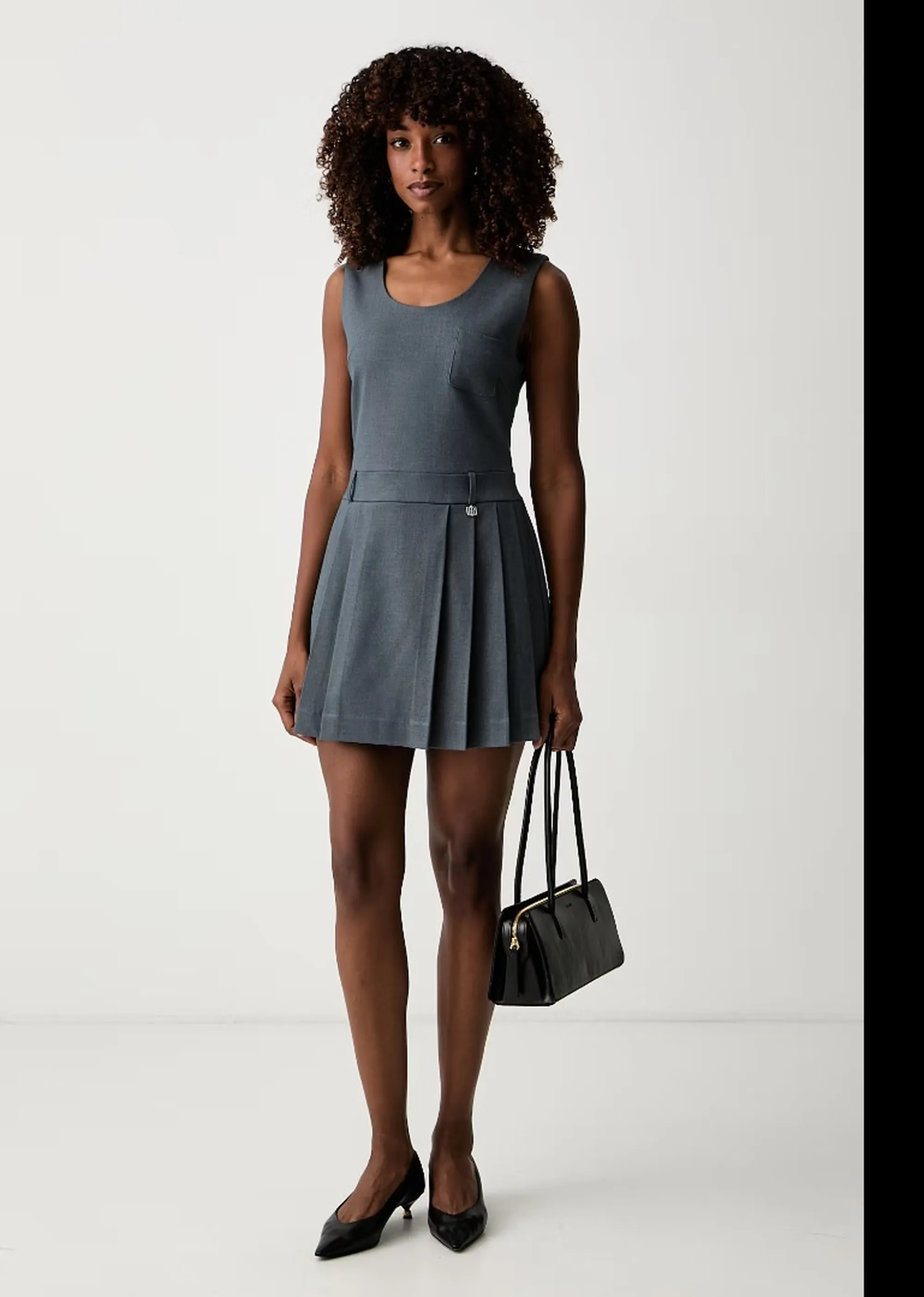 Fracomina B'Sleeveless Mini Dress' Grey Fr26Wd1005W81301 192853