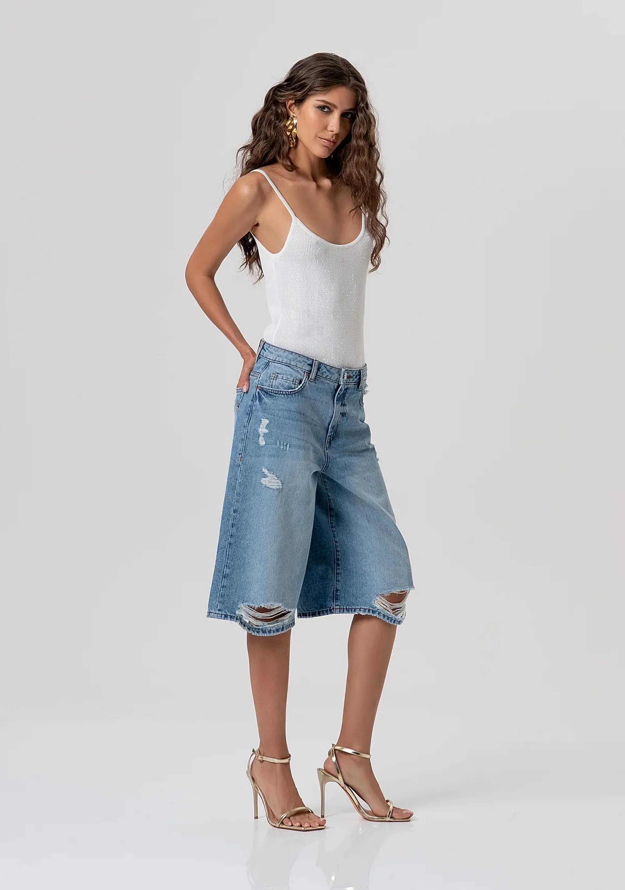 Fracomina Bermuda Denim Fp26Sv6019D471O1 173812