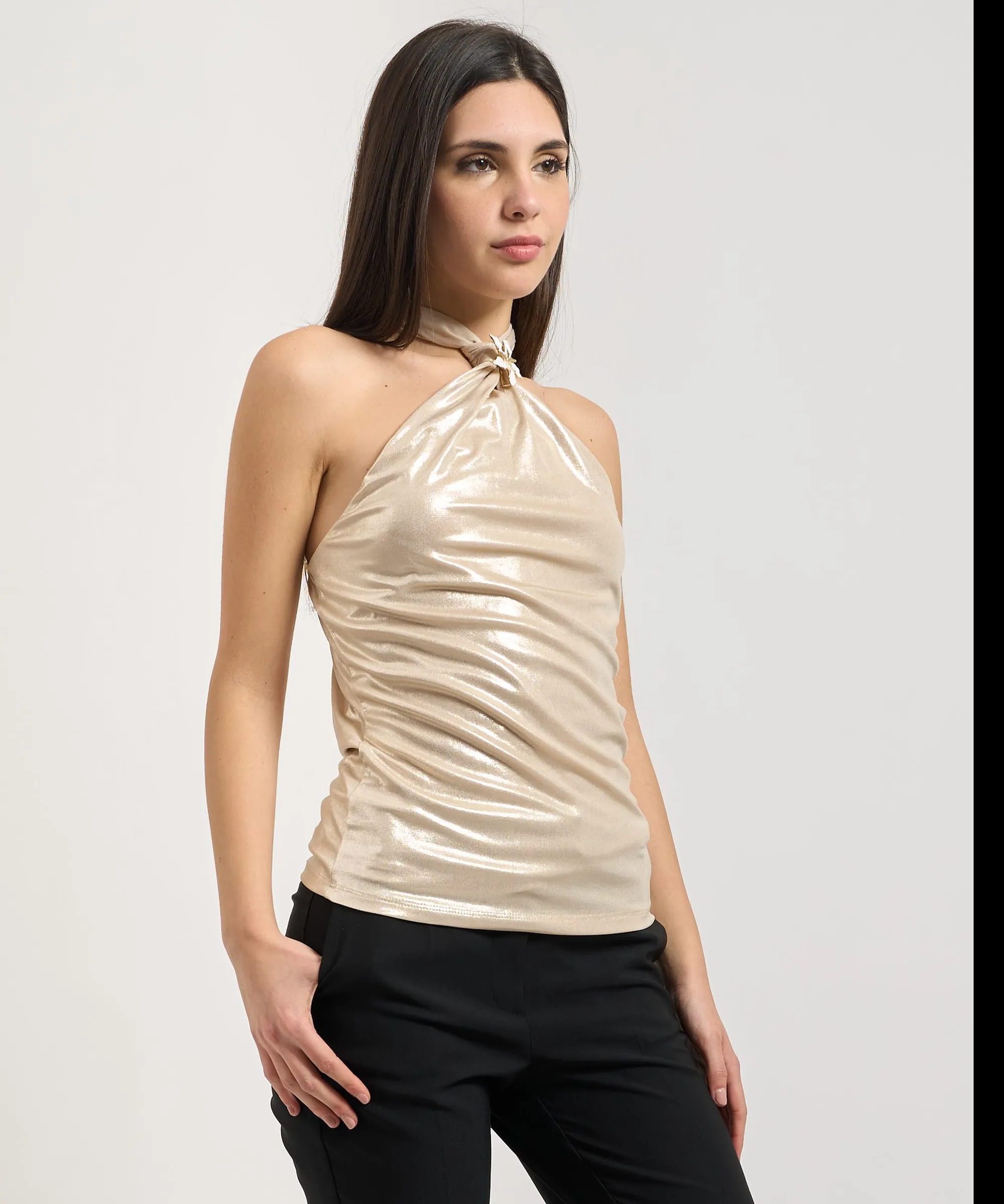 Fracomina B'Blouse With Jewel' Gold Fq26St1004W798Y7 173825