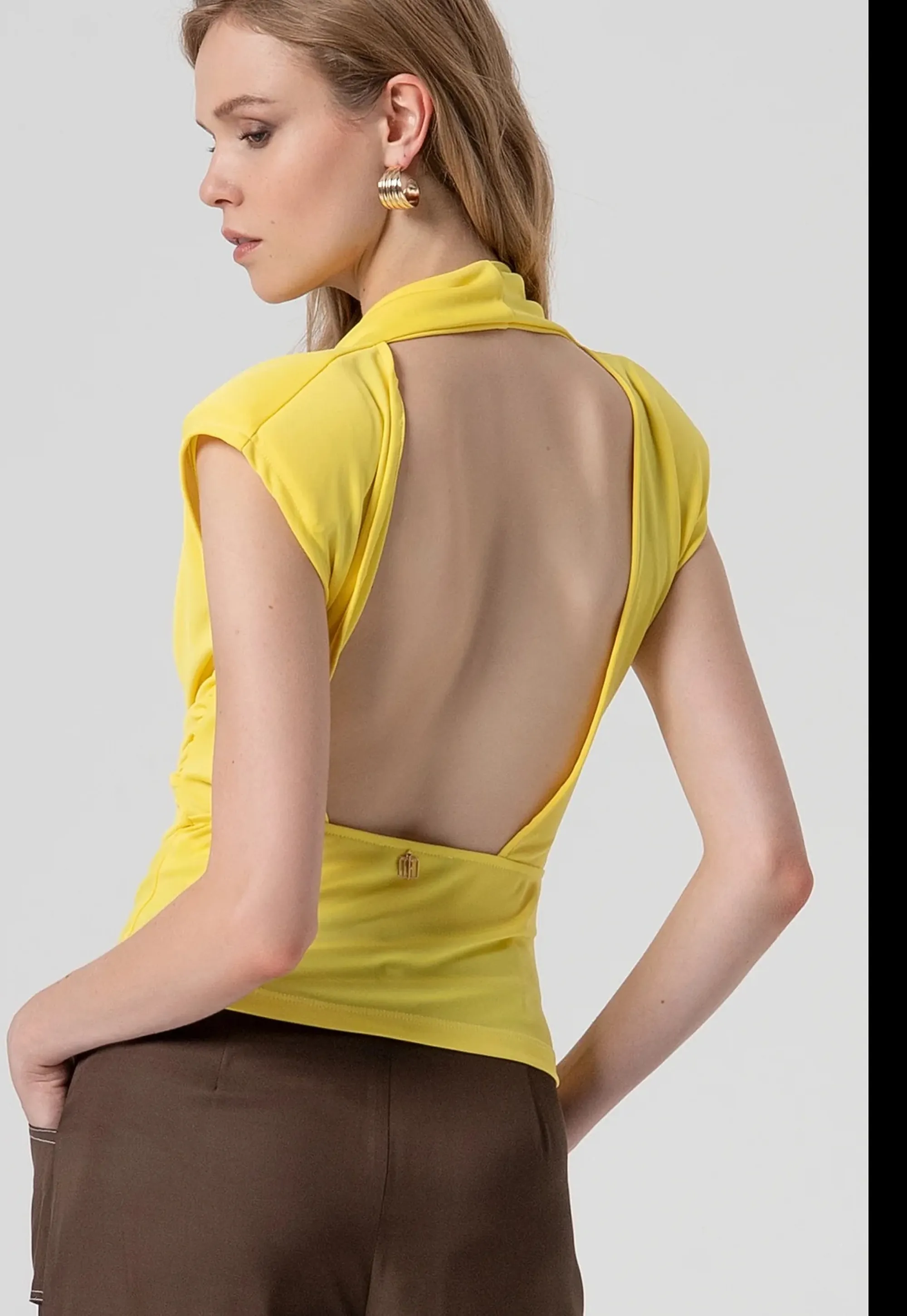 Fracomina B'Jersey Blouse' Yellow Fs26St1006W62601 173820