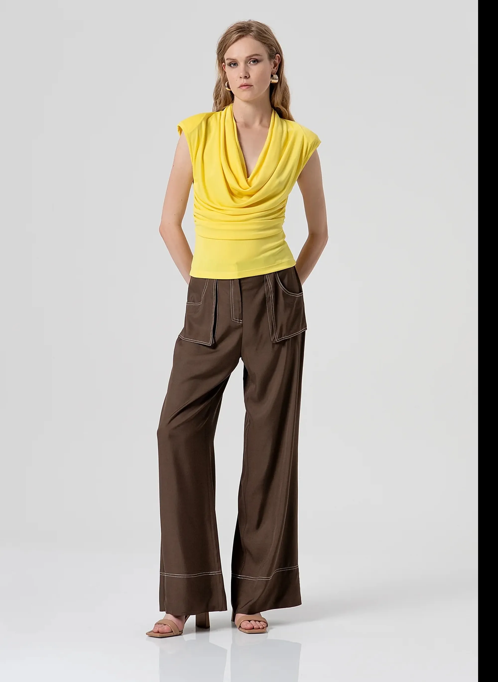 Fracomina B'Jersey Blouse' Yellow Fs26St1006W62601 173821