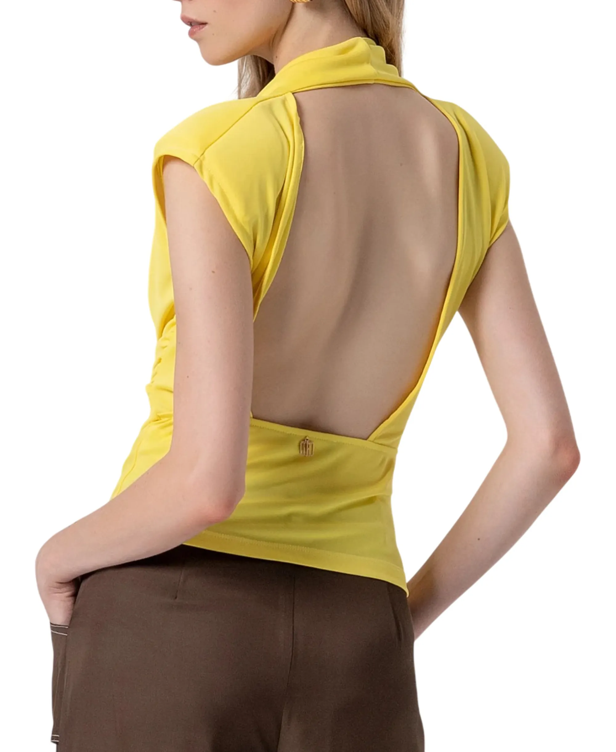 Fracomina B'Jersey Blouse' Yellow Fs26St1006W62601 176748