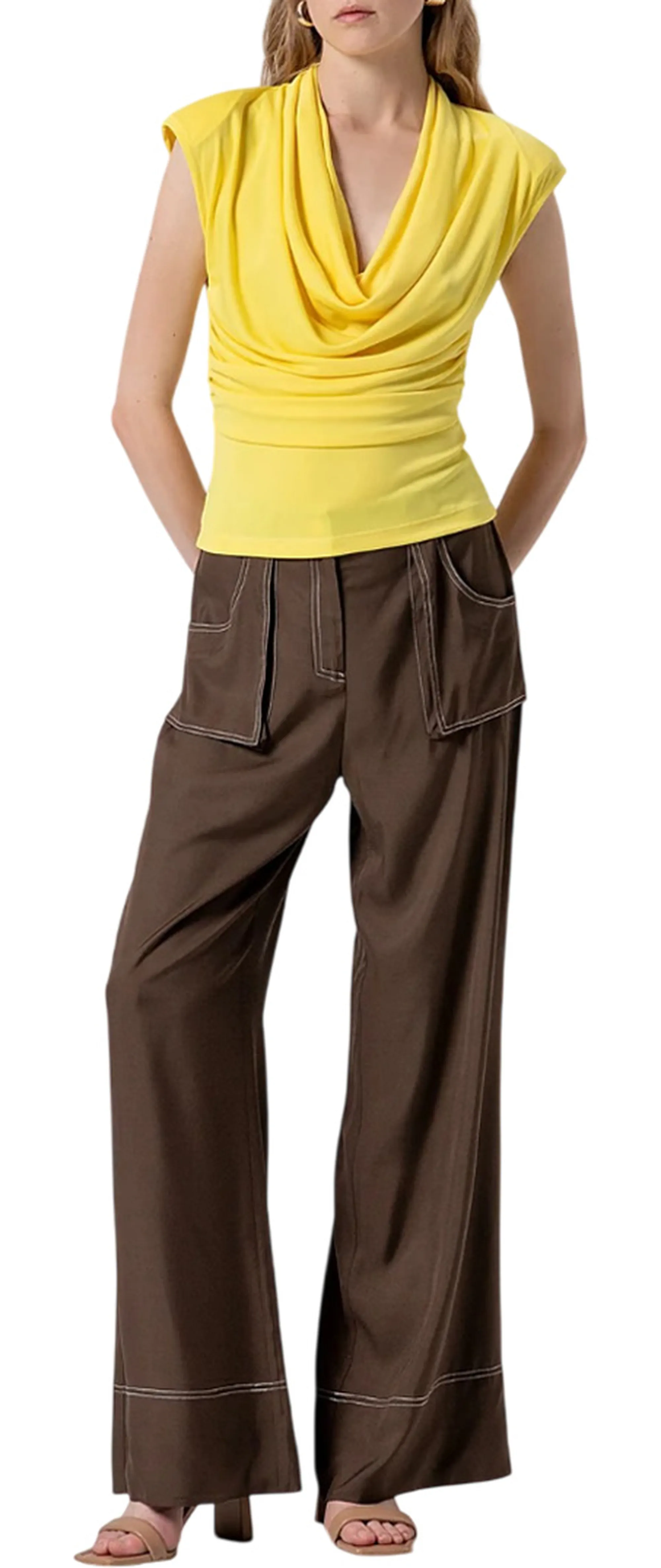 Fracomina B'Jersey Blouse' Yellow Fs26St1006W62601 176749