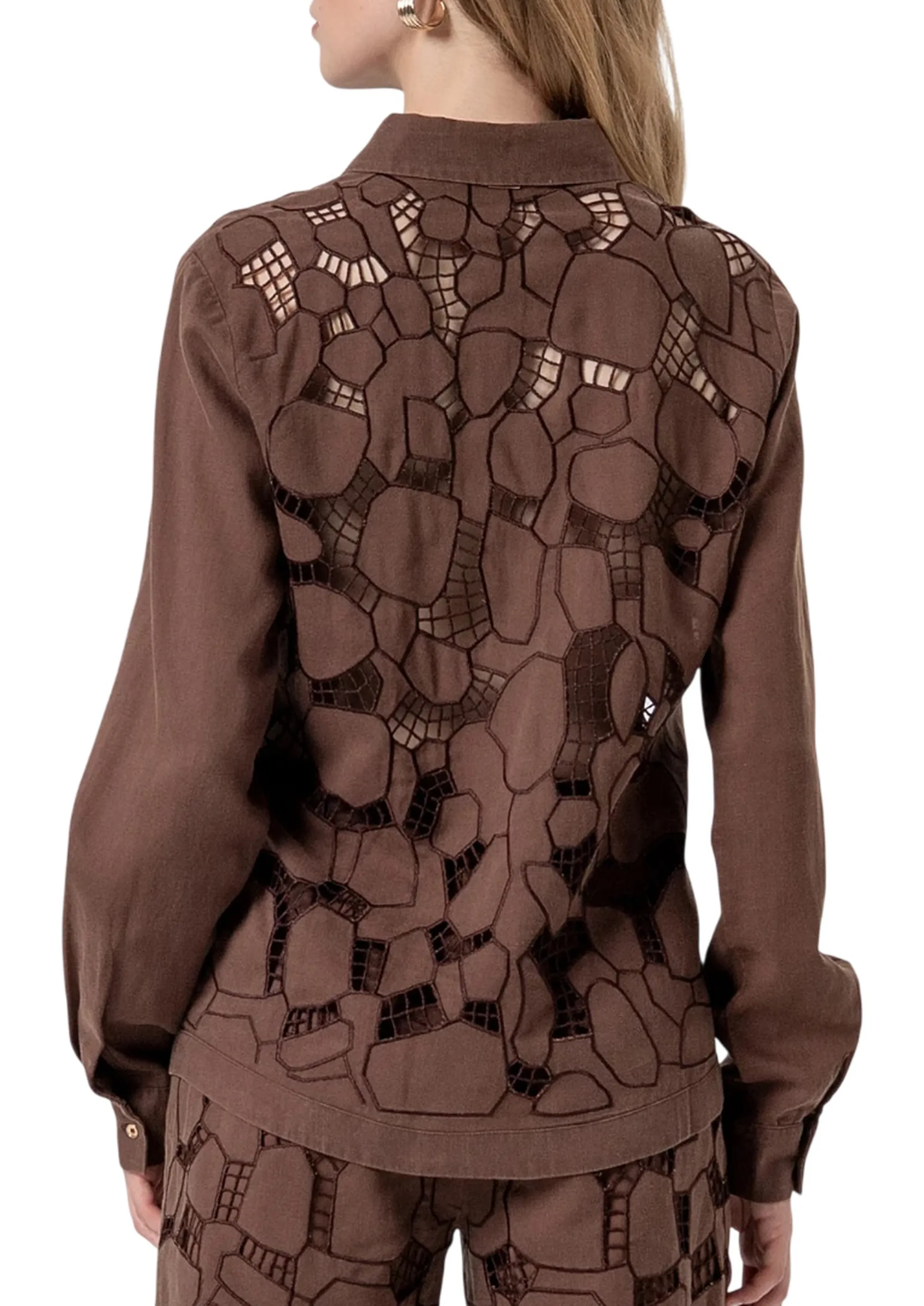 Fracomina B'Linen Shirt' Brown Fs26St6001W826E5 176738