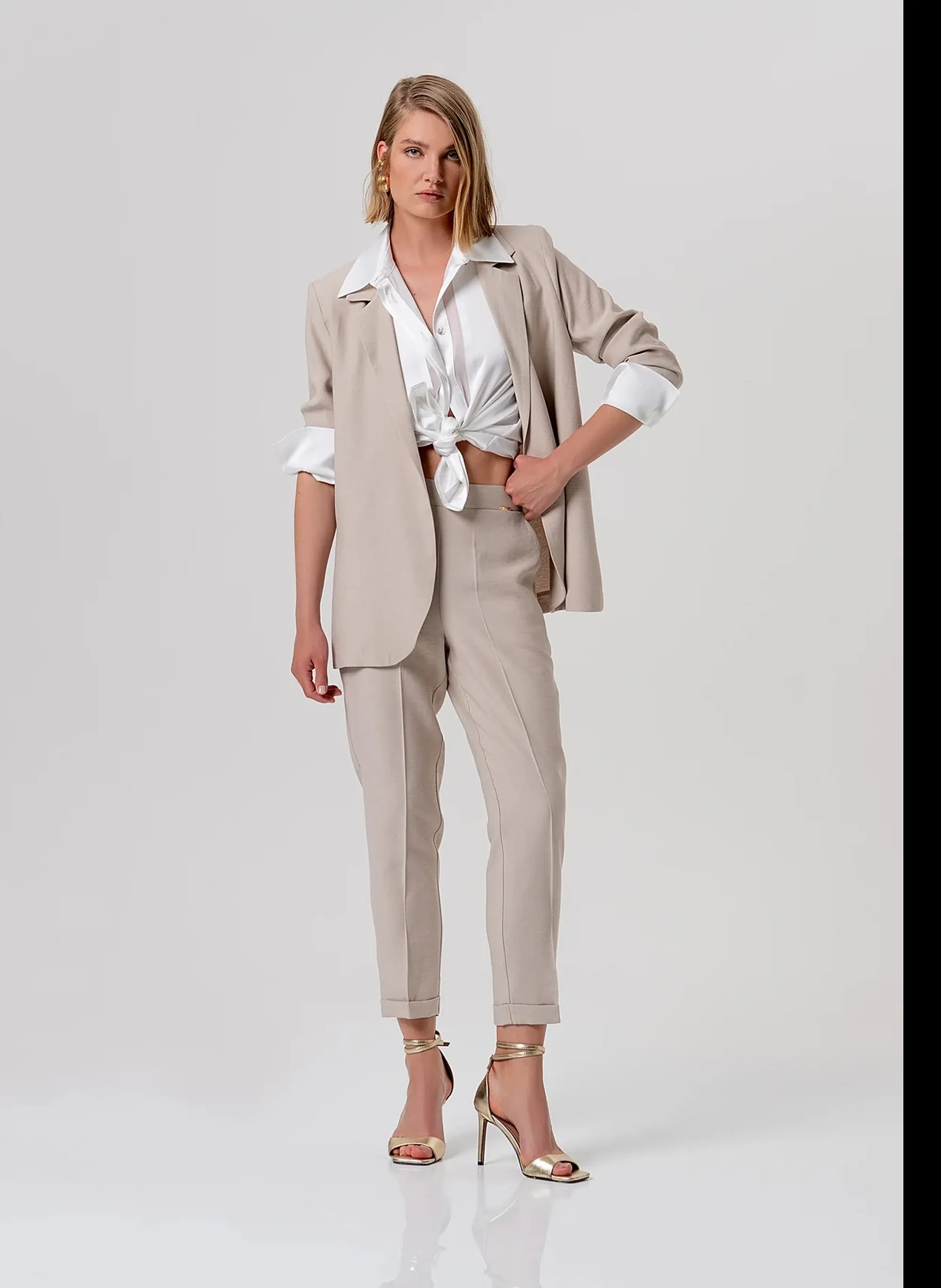 Fracomina B'Regular Shirt' Cream Fy26St6041W41201 173946