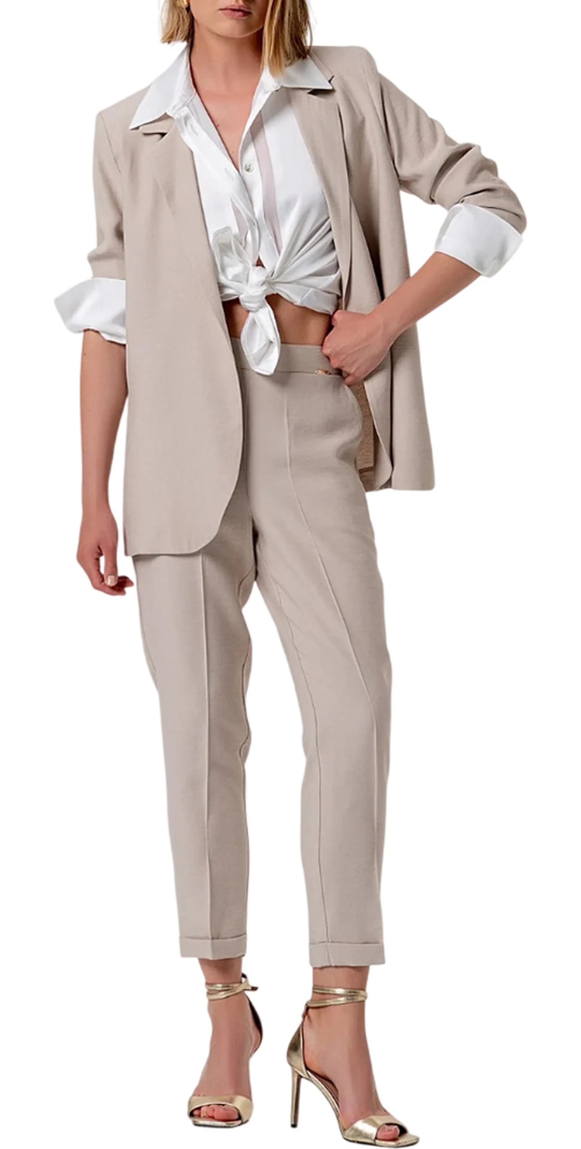 Fracomina B'Regular Shirt' Cream Fy26St6041W41201 176715