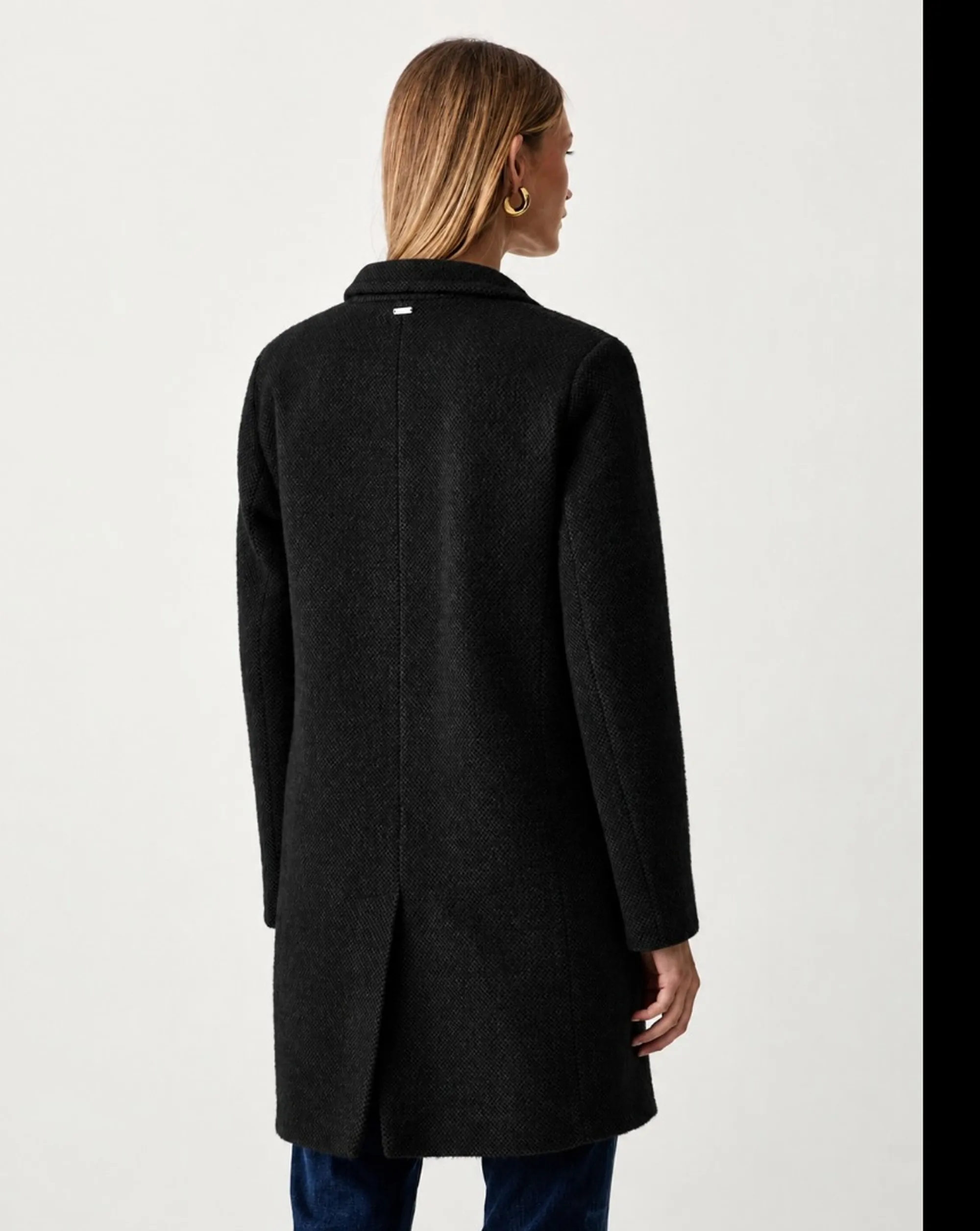 Fracomina B'Regular Double Breasted Coat' Black Fy26Wc1015W45401 192832