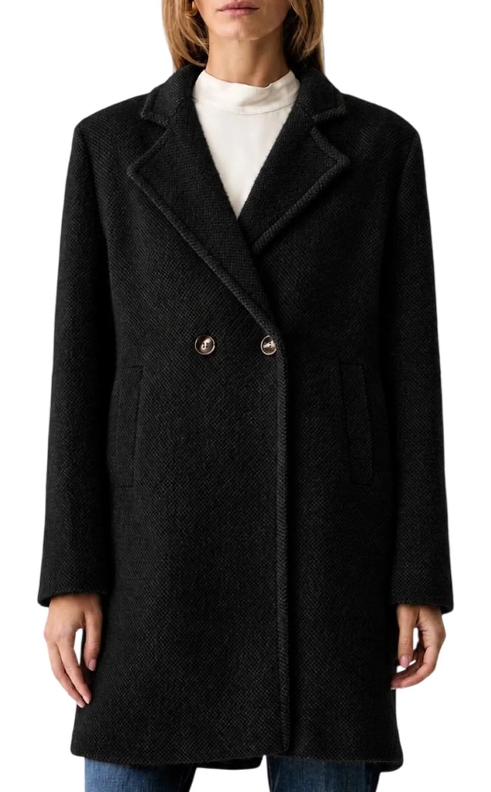 Fracomina Cappotto Regular Doppiopetto Nero Fy26Wc1015W45401 195380