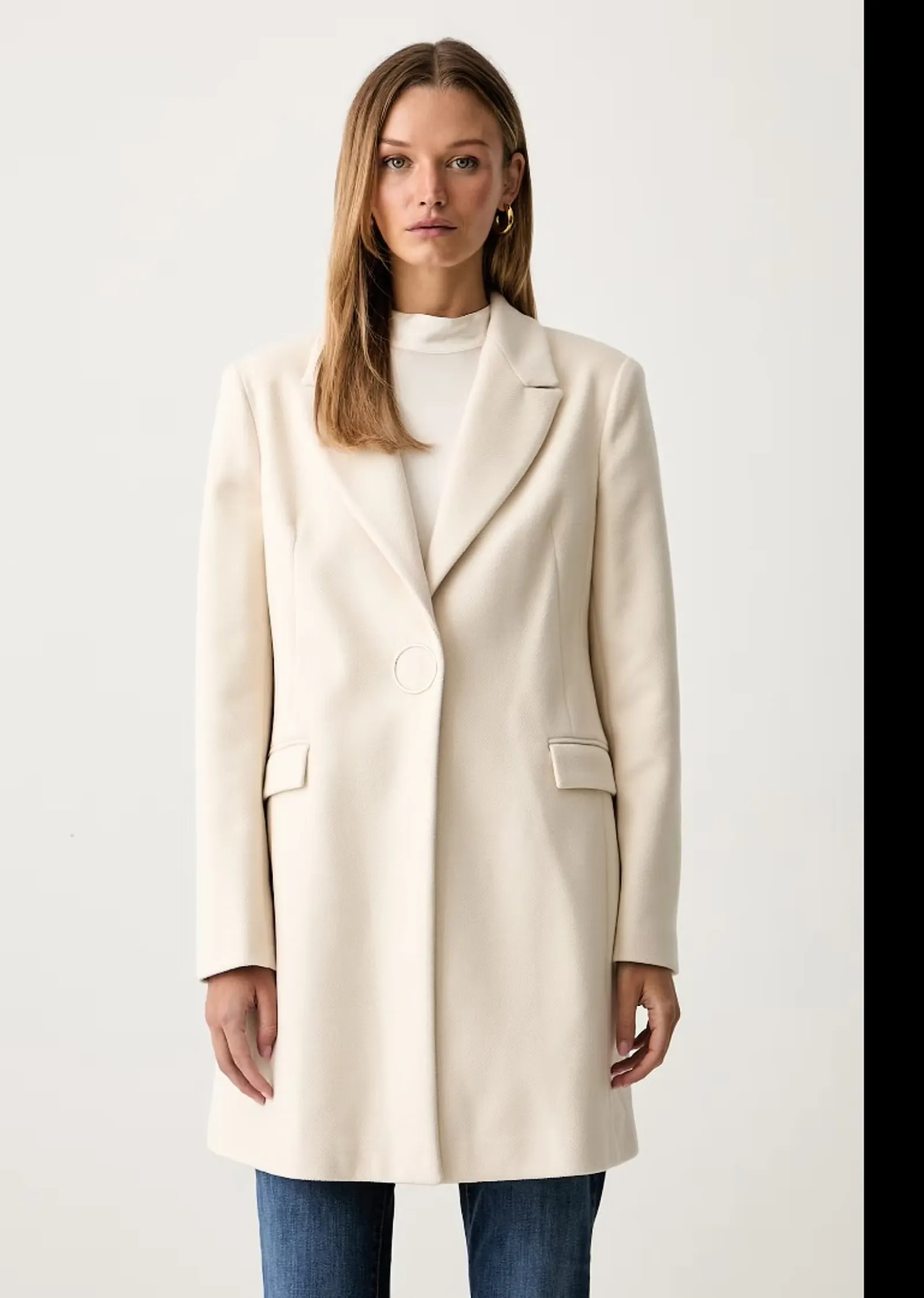 Fracomina Cappotto Regular Monopetto Crema Fr26Wc1001W85001 193017
