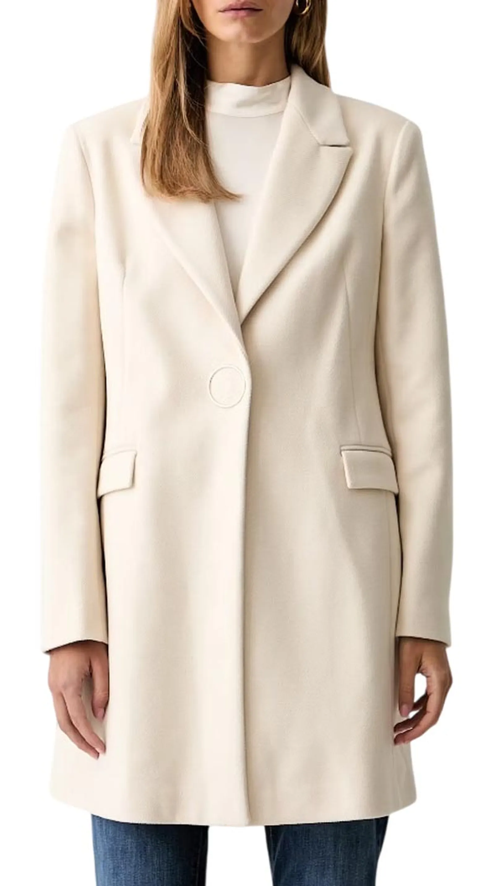 Fracomina Cappotto Regular Monopetto Crema Fr26Wc1001W85001 195299