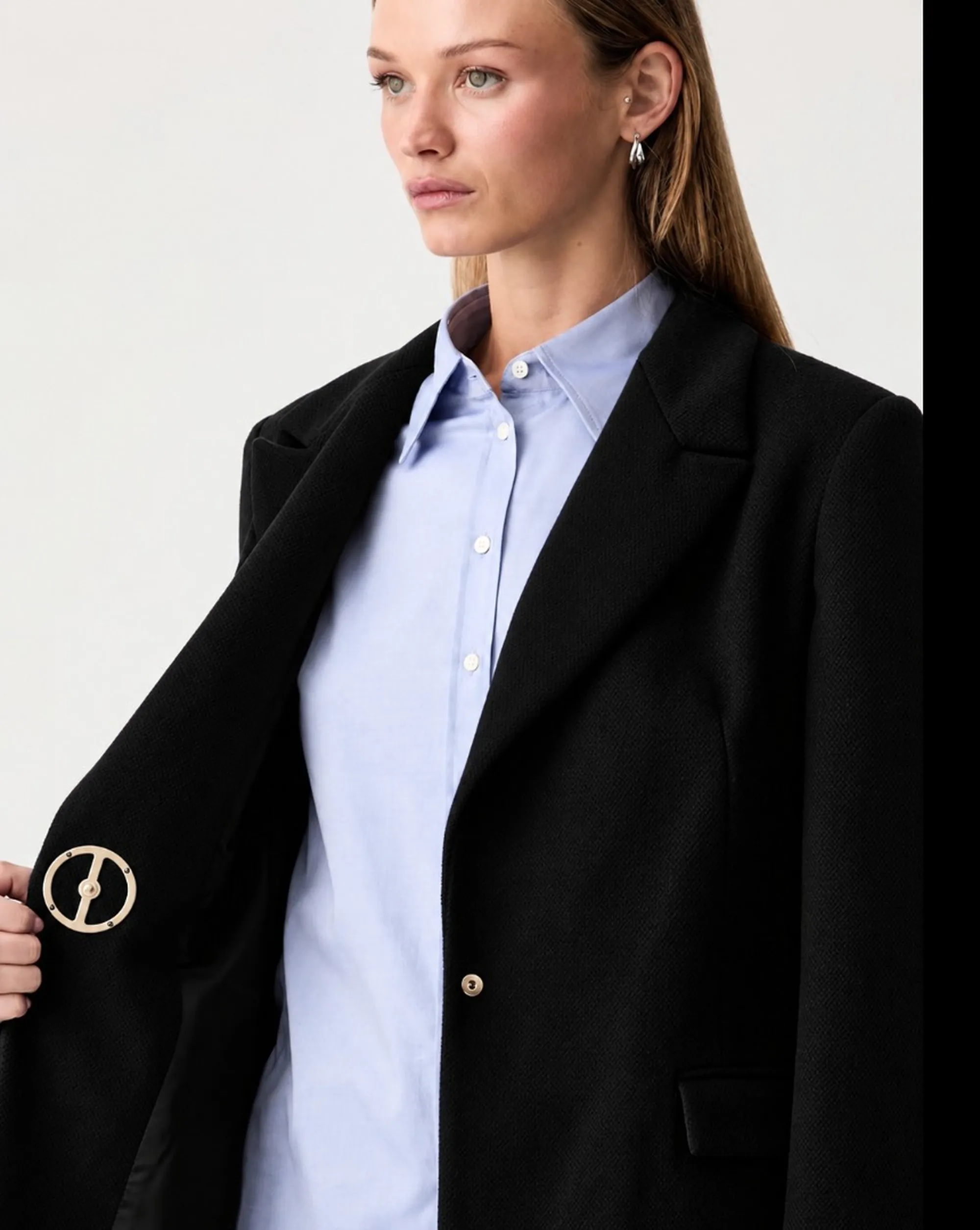 Fracomina B'Regular Single-Breasted Coat' Black Fr26Wc1001W85001 193014