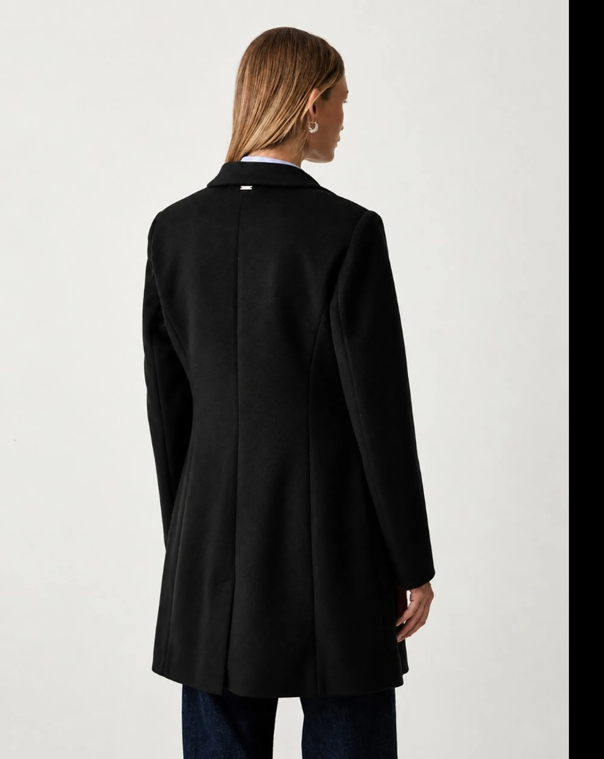 Fracomina B'Regular Single-Breasted Coat' Black Fr26Wc1001W85001 193015