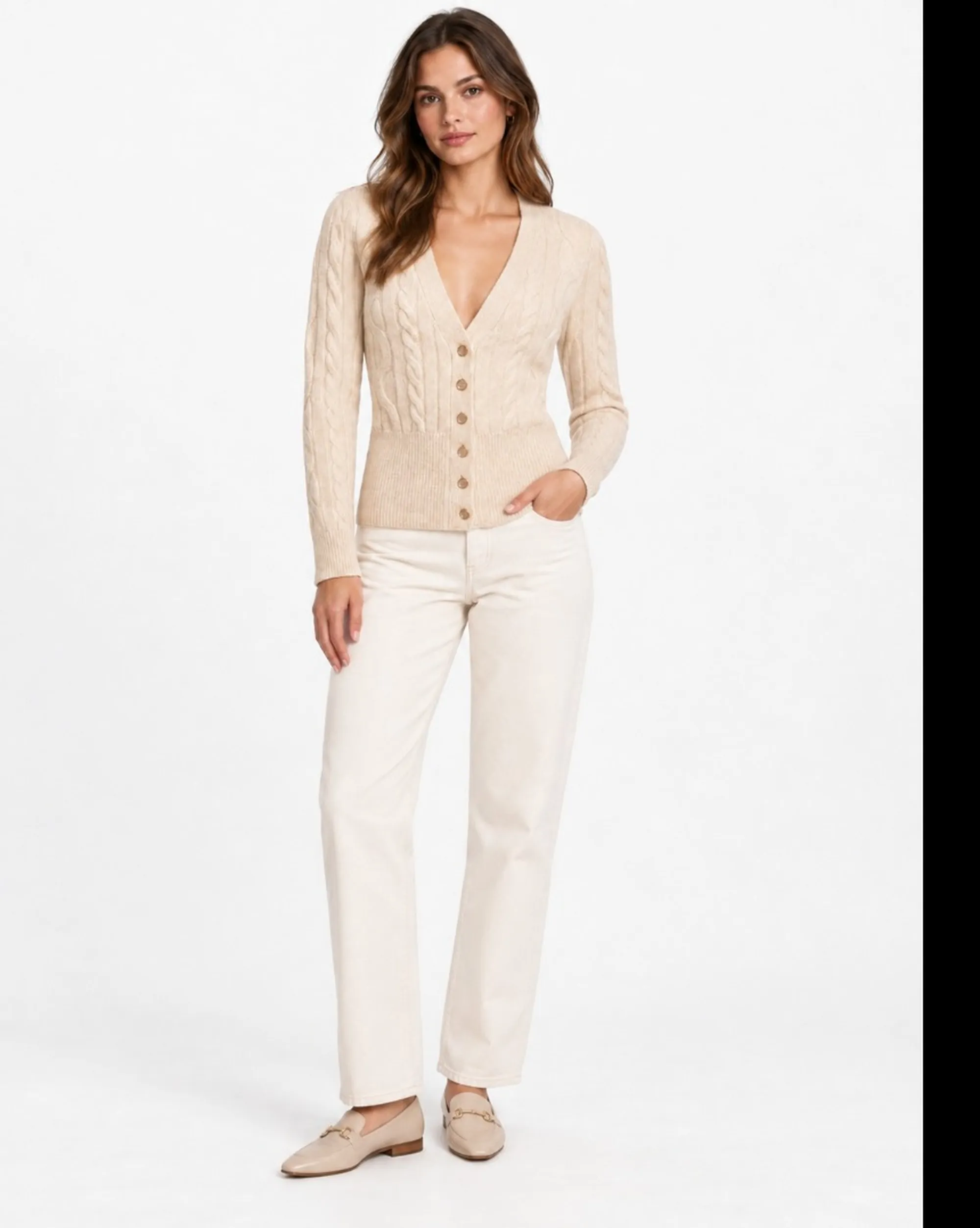 Fracomina B'Cardigan 9075471F' Ivory Fr26Wt8021K49701 191697
