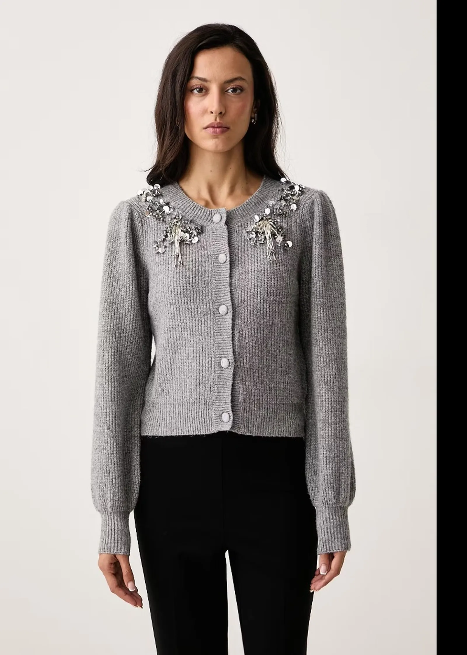 Fracomina Cardigan Regular Grigio Fy26Wt8035K458R9 192817
