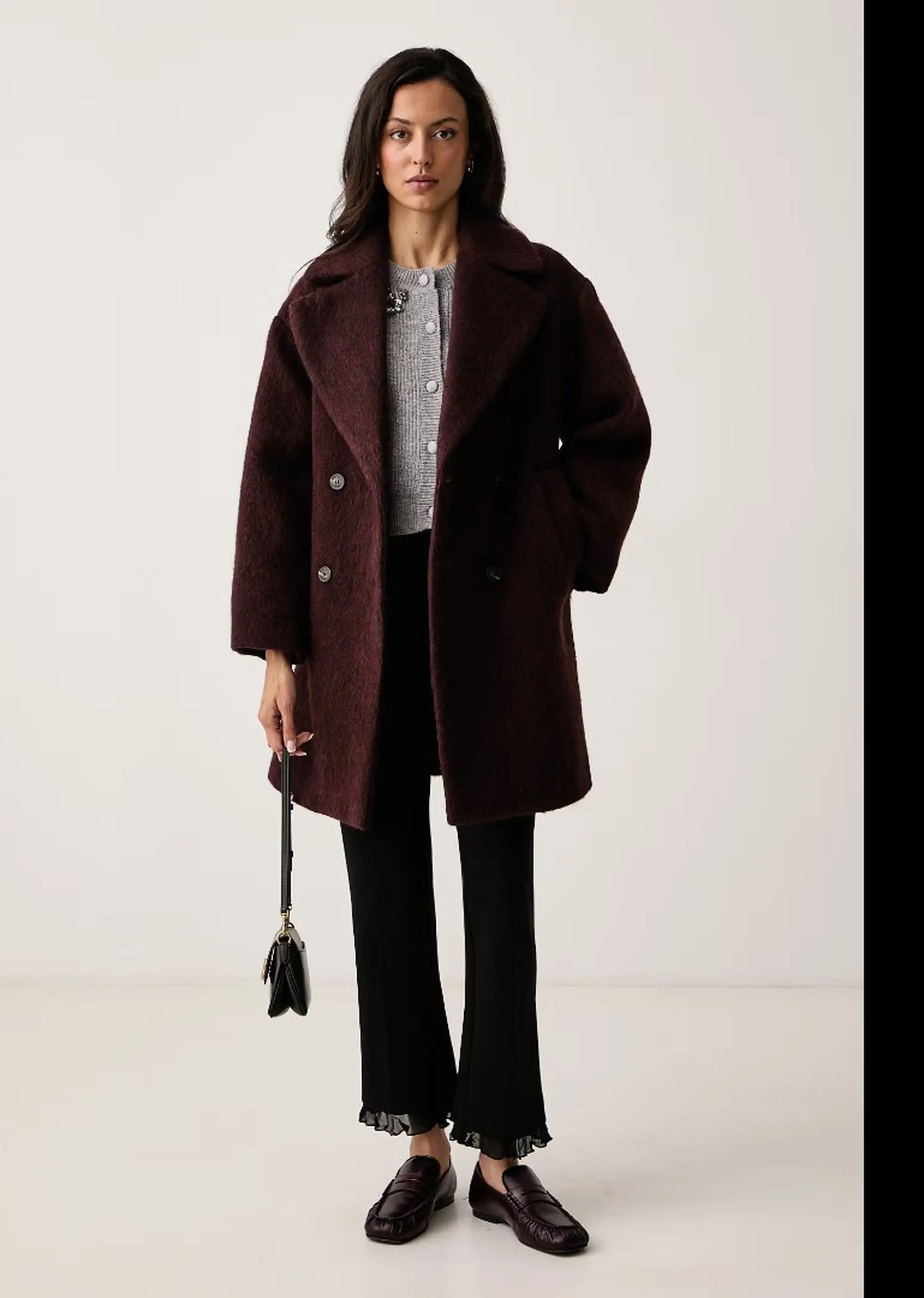 Fracomina B'Cardigan Regular' Grey Fy26Wt8035K458R9 192818