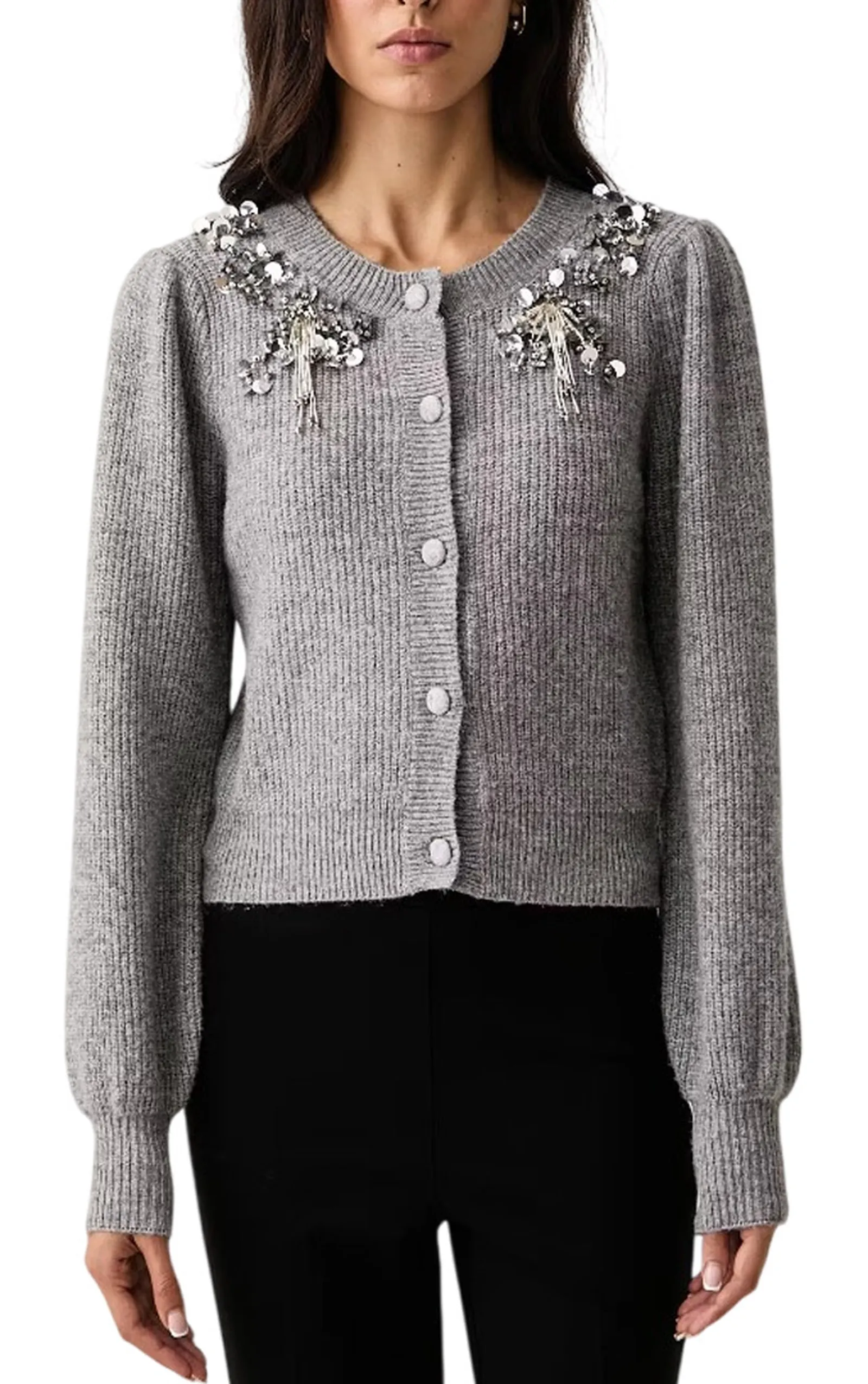 Fracomina Cardigan Regular Grigio Fy26Wt8035K458R9 195032
