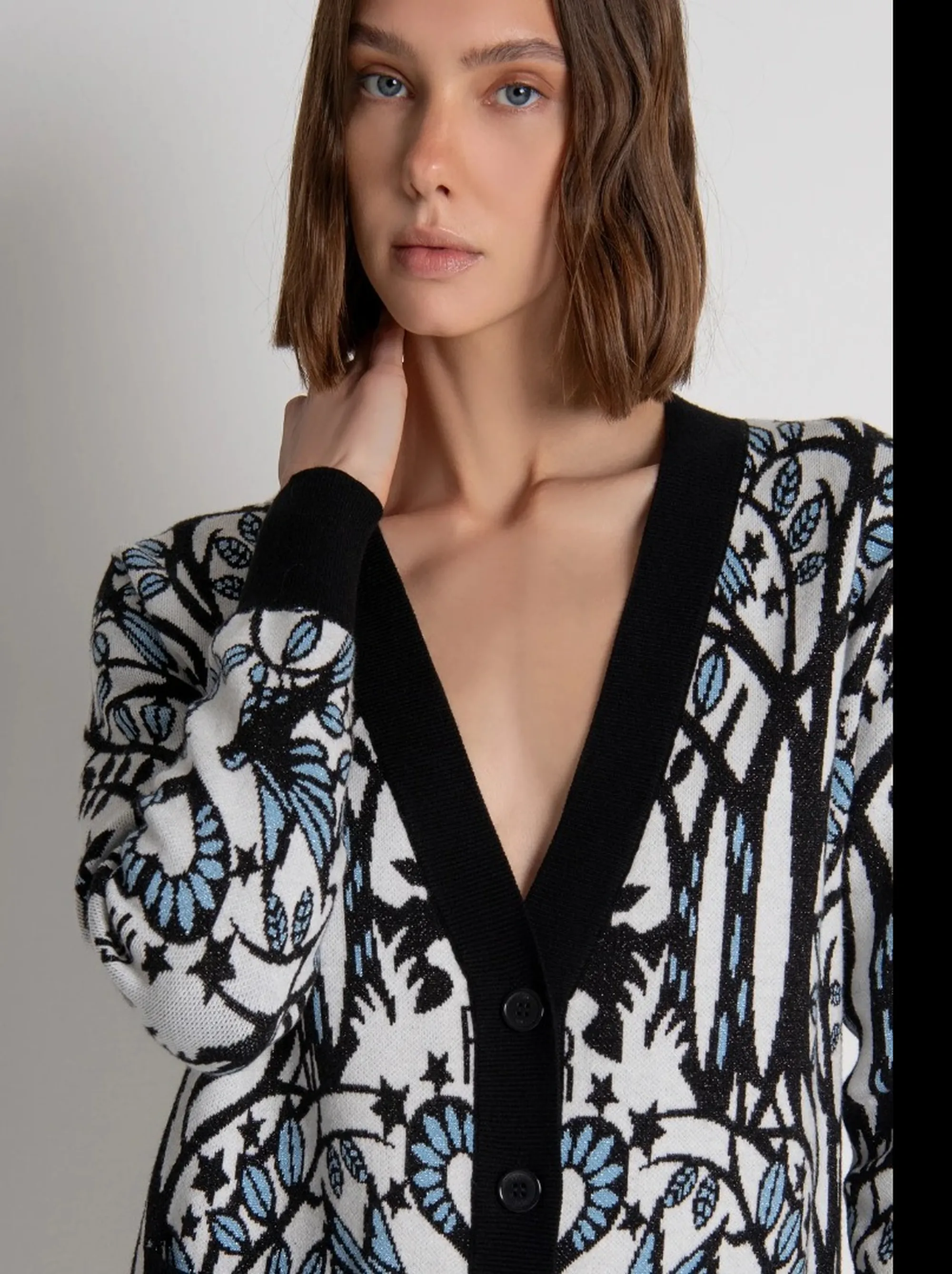 Fracomina B'Cardigan Regular In Jacquard' White Fs26Wt8001K502F8 193021