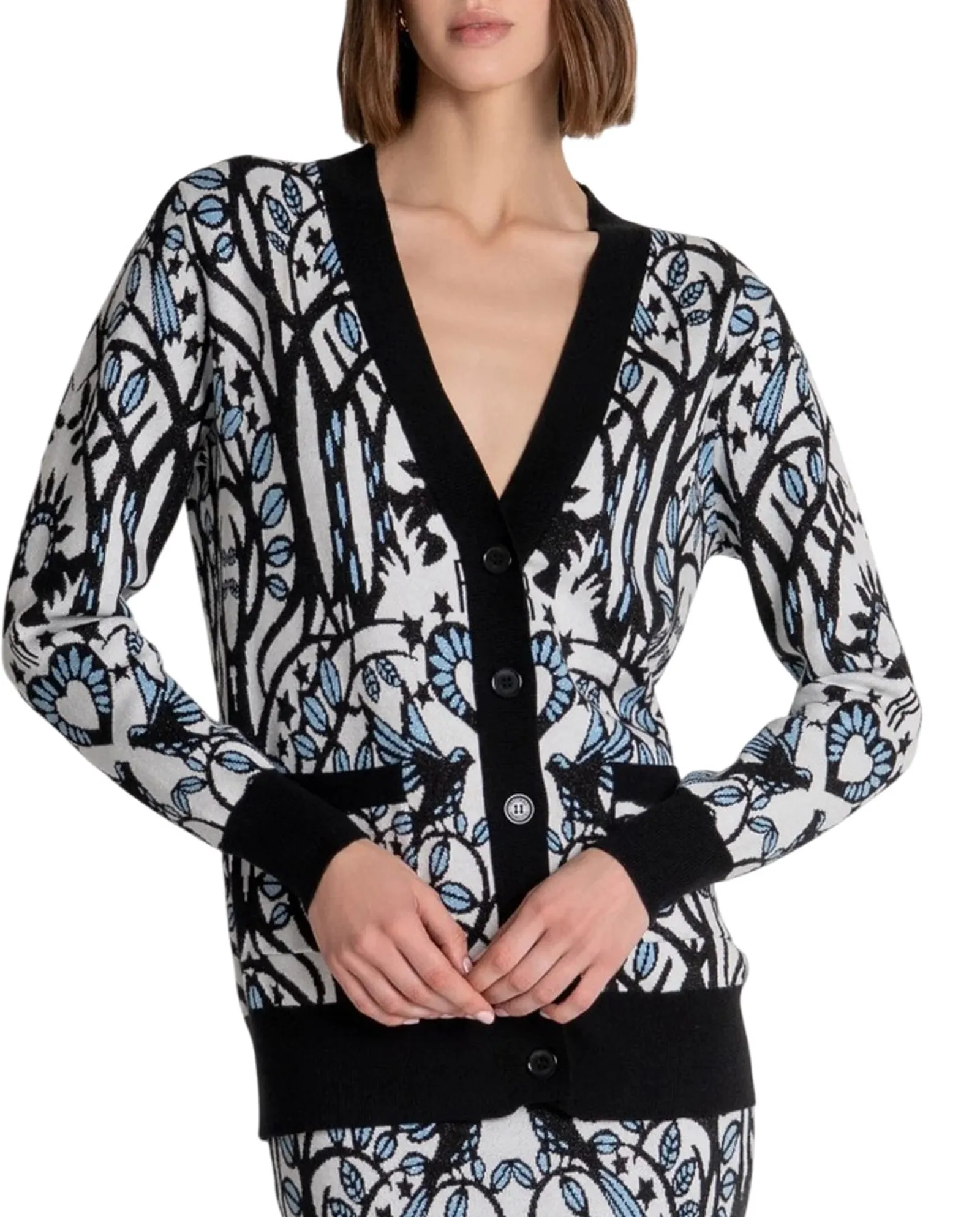 Fracomina Cardigan Regular In Jacquard Bianco Fs26Wt8001K502F8 195179