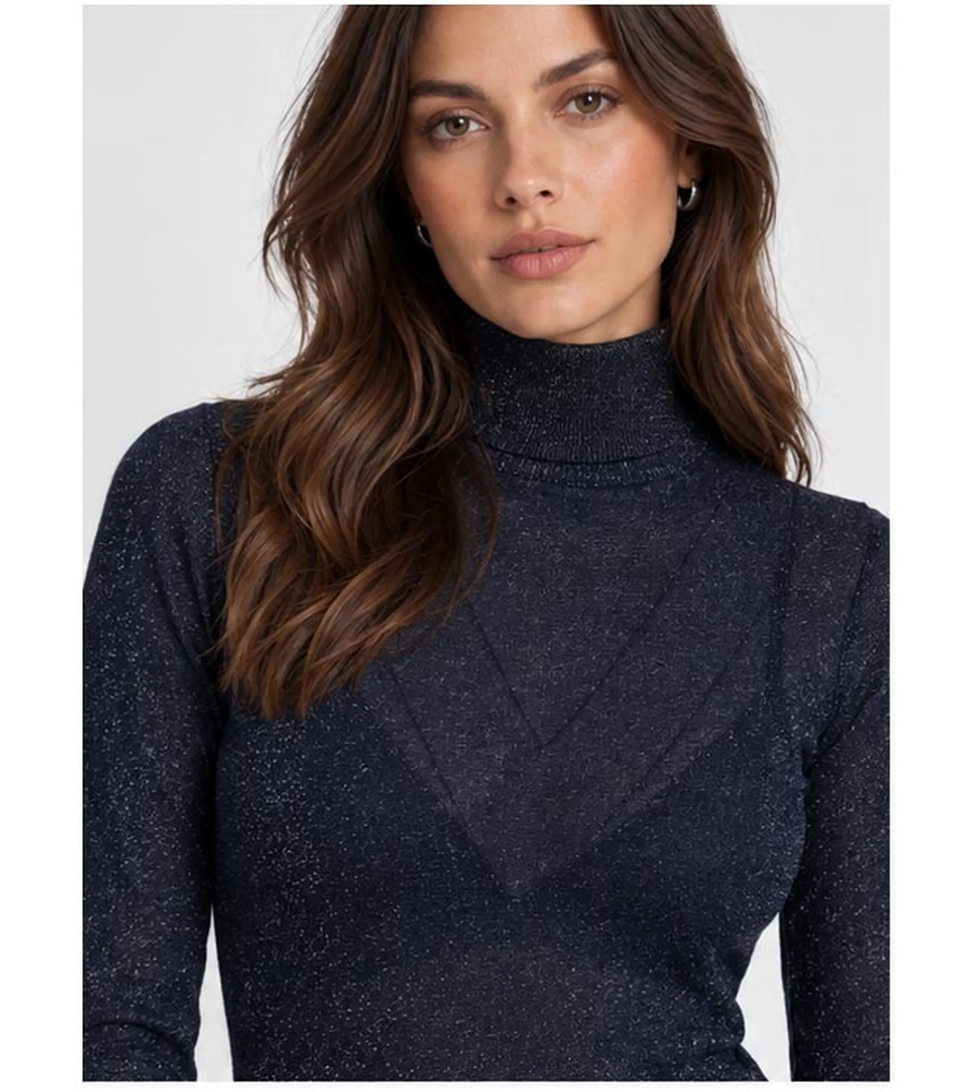 Fracomina B'Turtleneck With Lurex' Blu Fr26Wt7009K490Q7 191722
