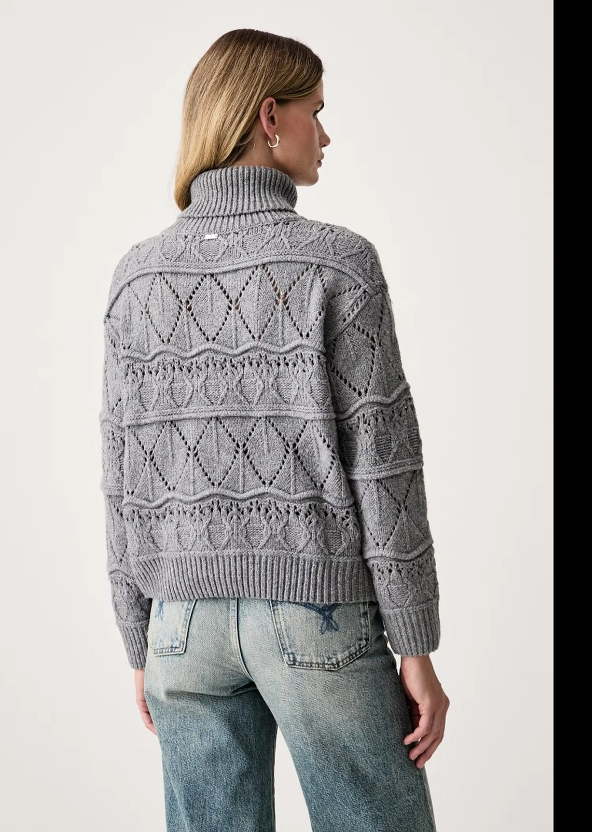 Fracomina Dolcevita Over Con Lana Grigio Fy26Wt7063K47401 192920