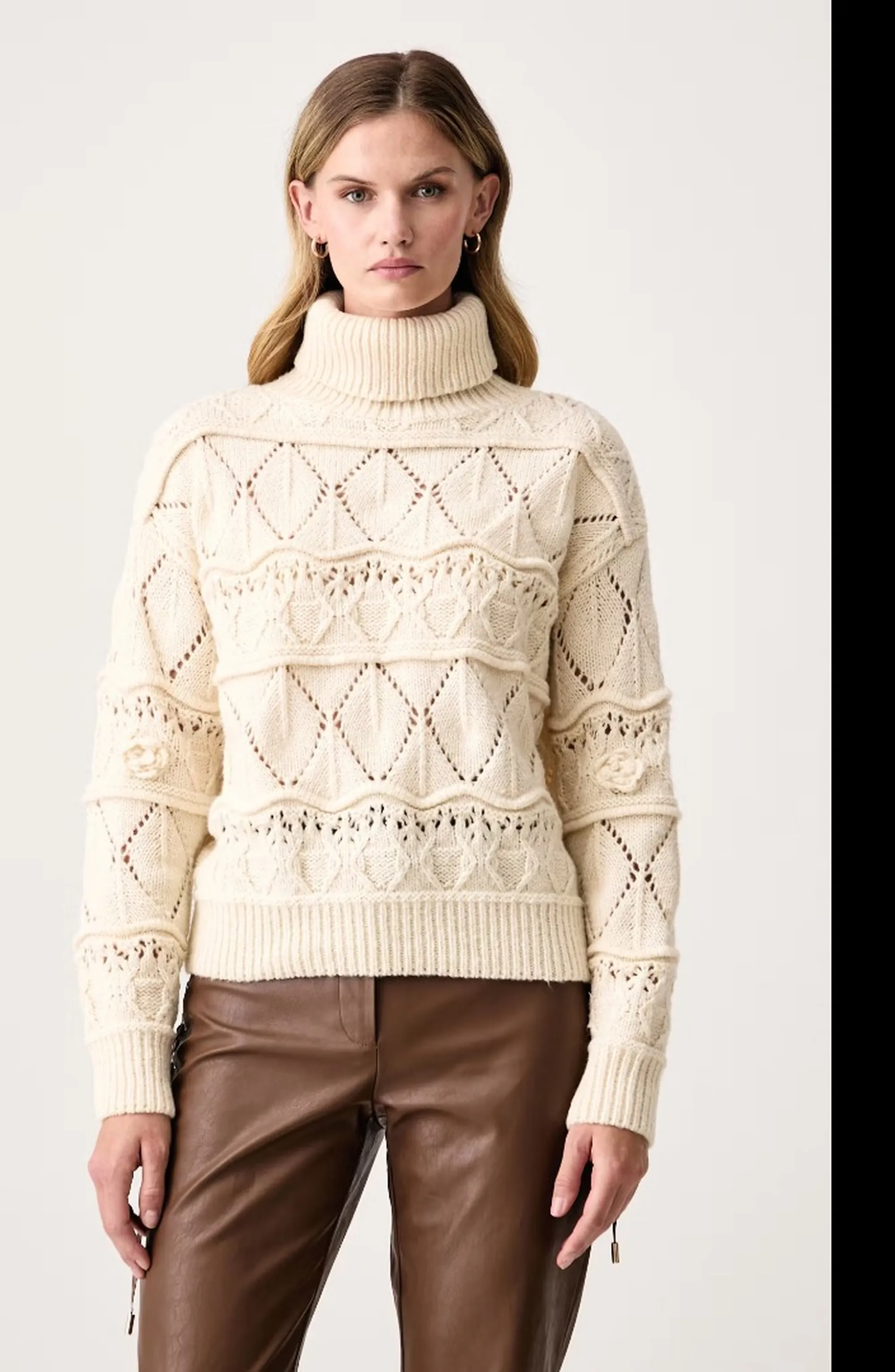 Fracomina Dolcevita Over Con Lana Panna Fy26Wt7063K47401 192922