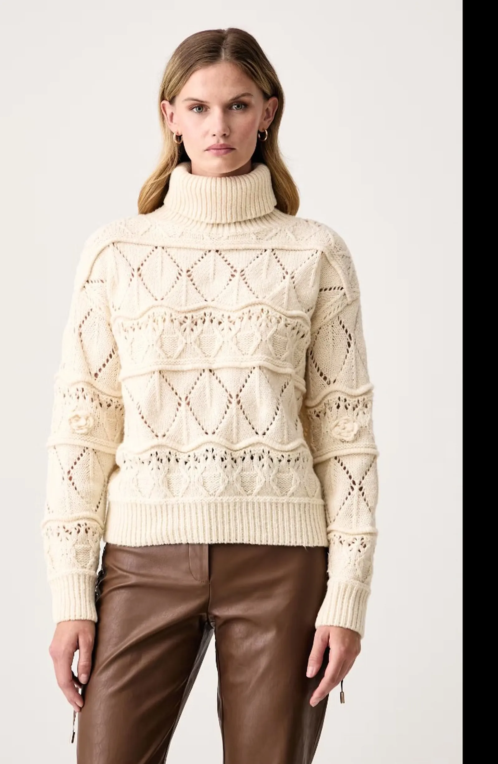 Fracomina Dolcevita Over Con Lana Panna Fy26Wt7063K47401 192922