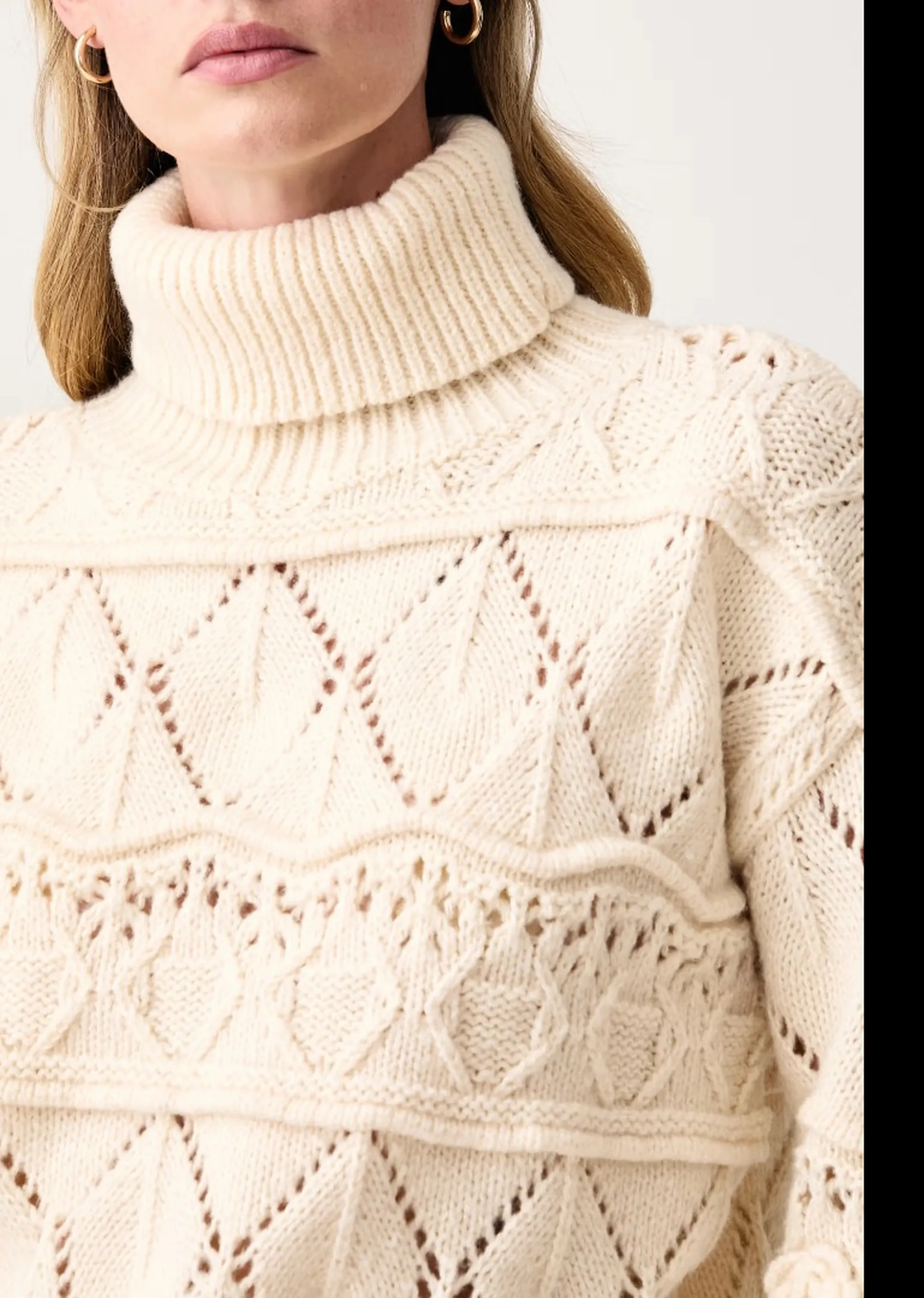 Fracomina Dolcevita Over Con Lana Panna Fy26Wt7063K47401 192925