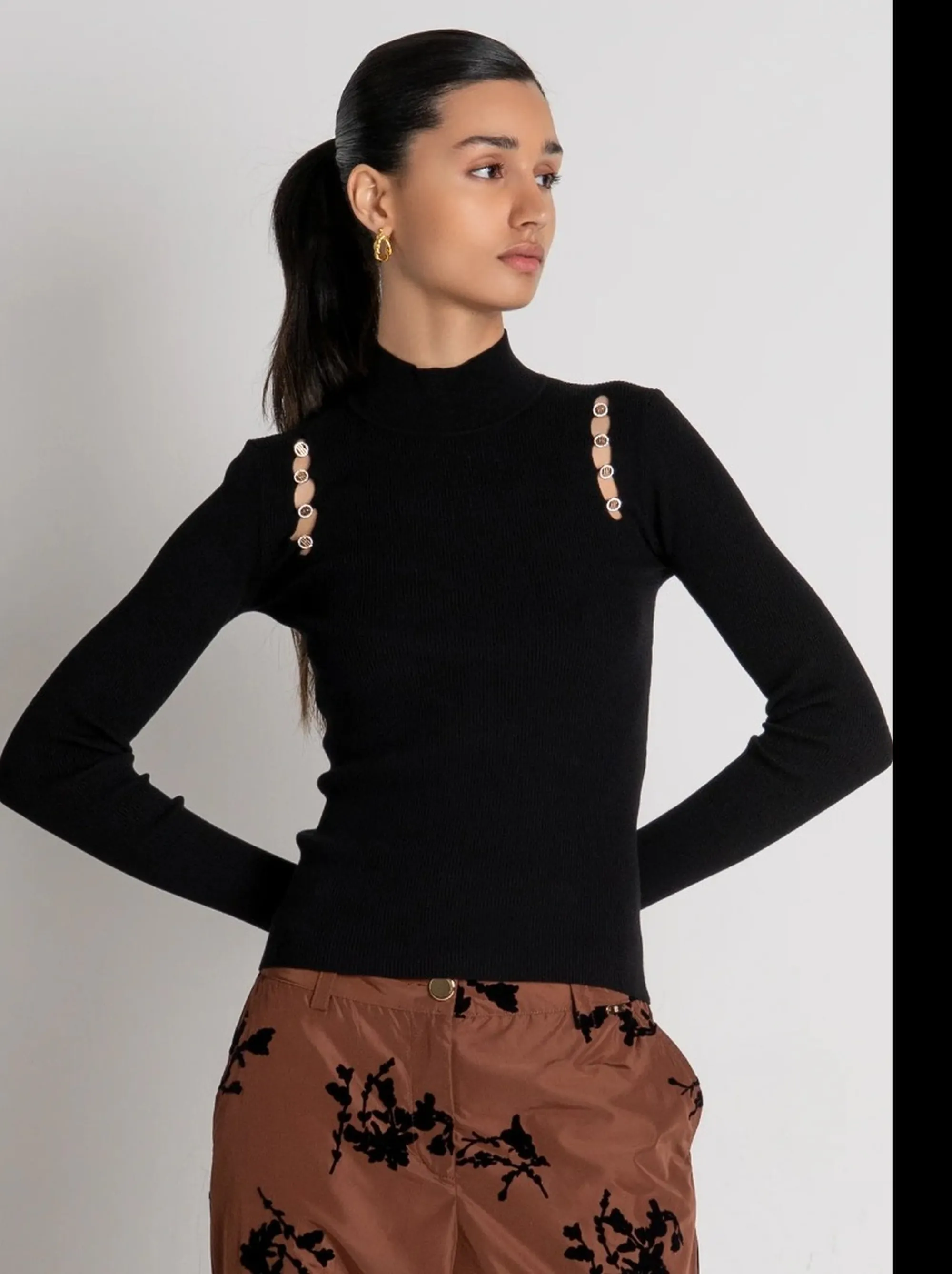 Fracomina B'Slim Turtleneck' Black Fs26Wt7026K56501 191750