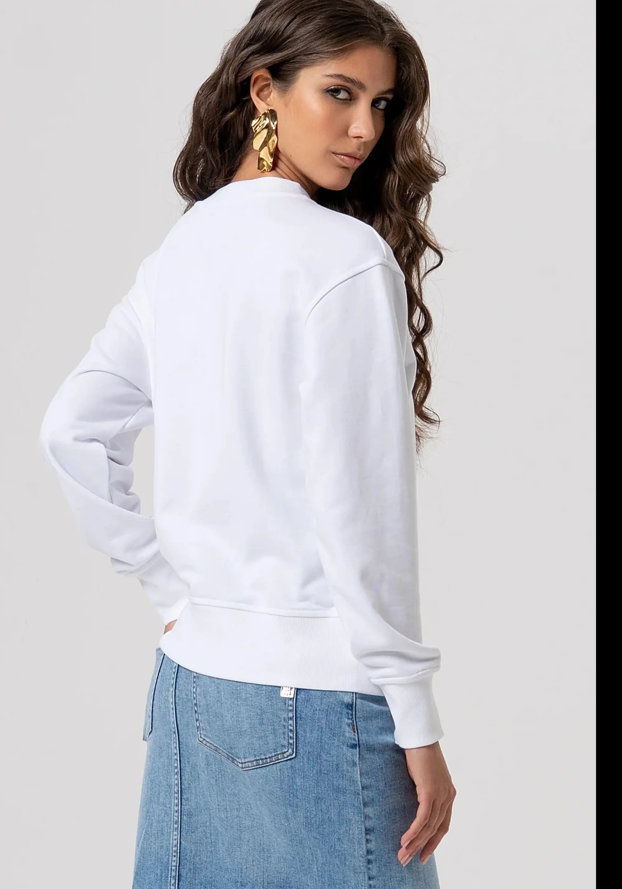 Fracomina Felpa Con Strass Bianco Fp26St9007F40901 173760