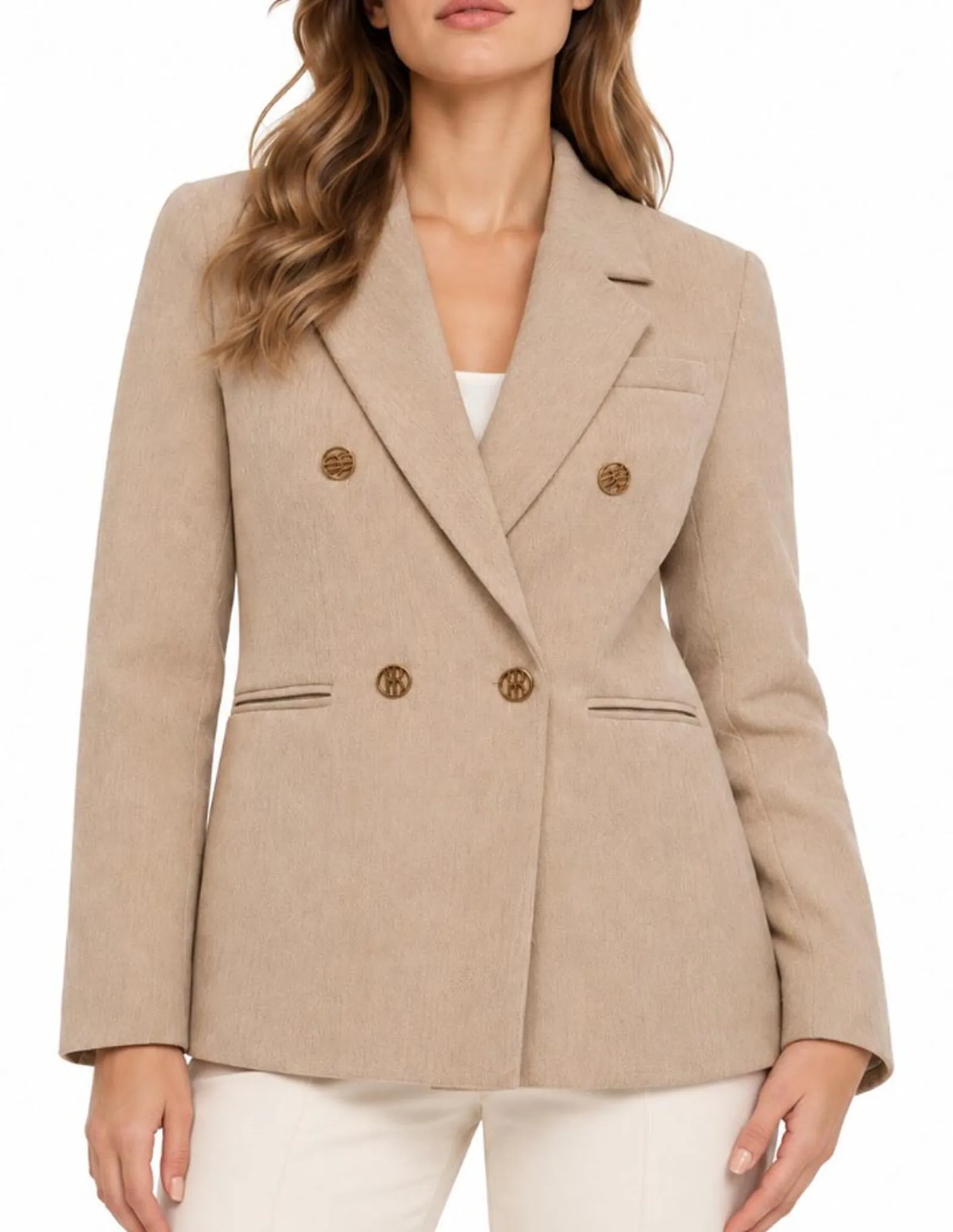 Fracomina Giacca Blazer Regular Doppiopetto Beige Fs26Wj3001W59701 196029