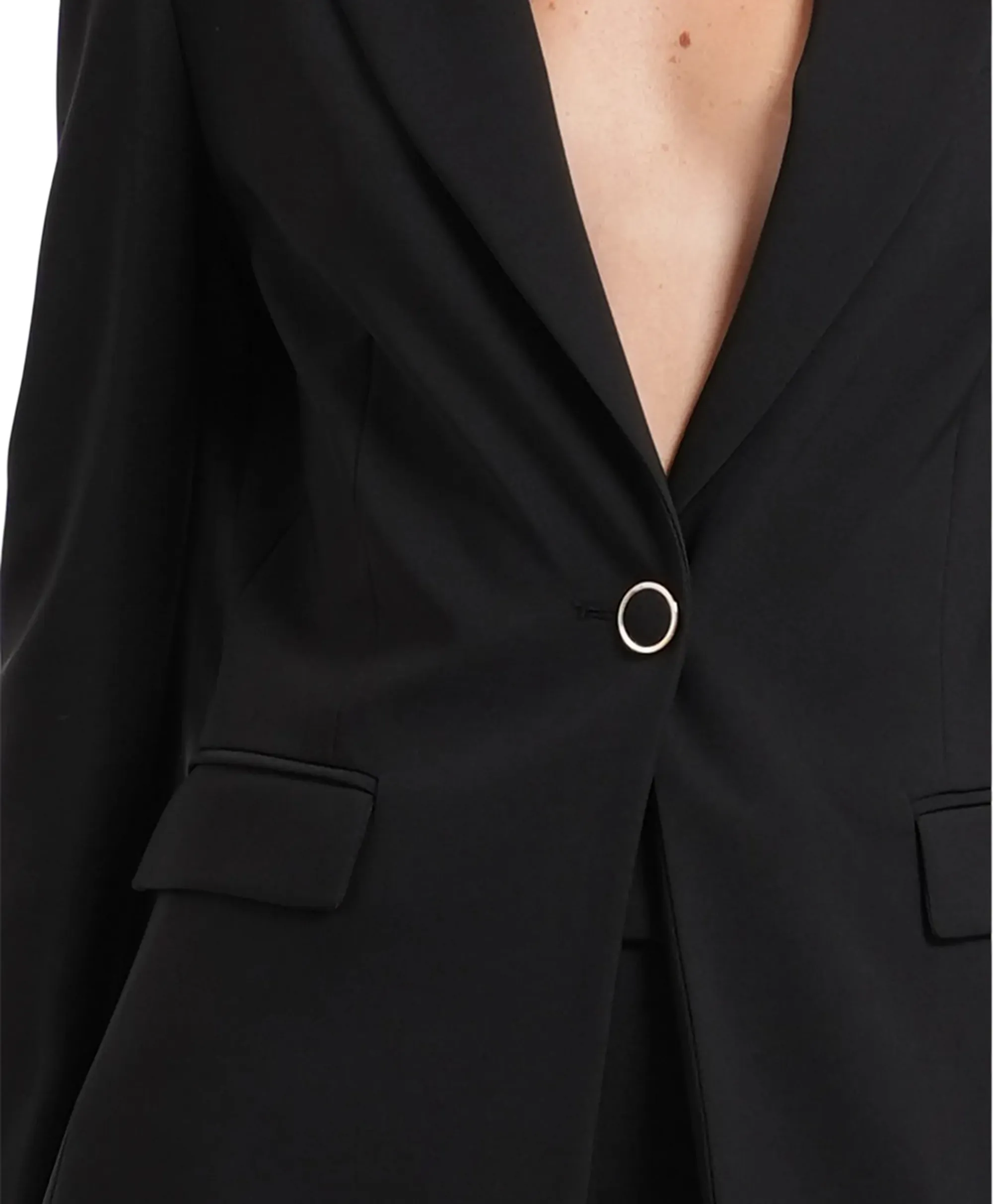 Fracomina B'Regular Single Breasted Blazer Jacket' Black Fr26Wj3030W42901 193085