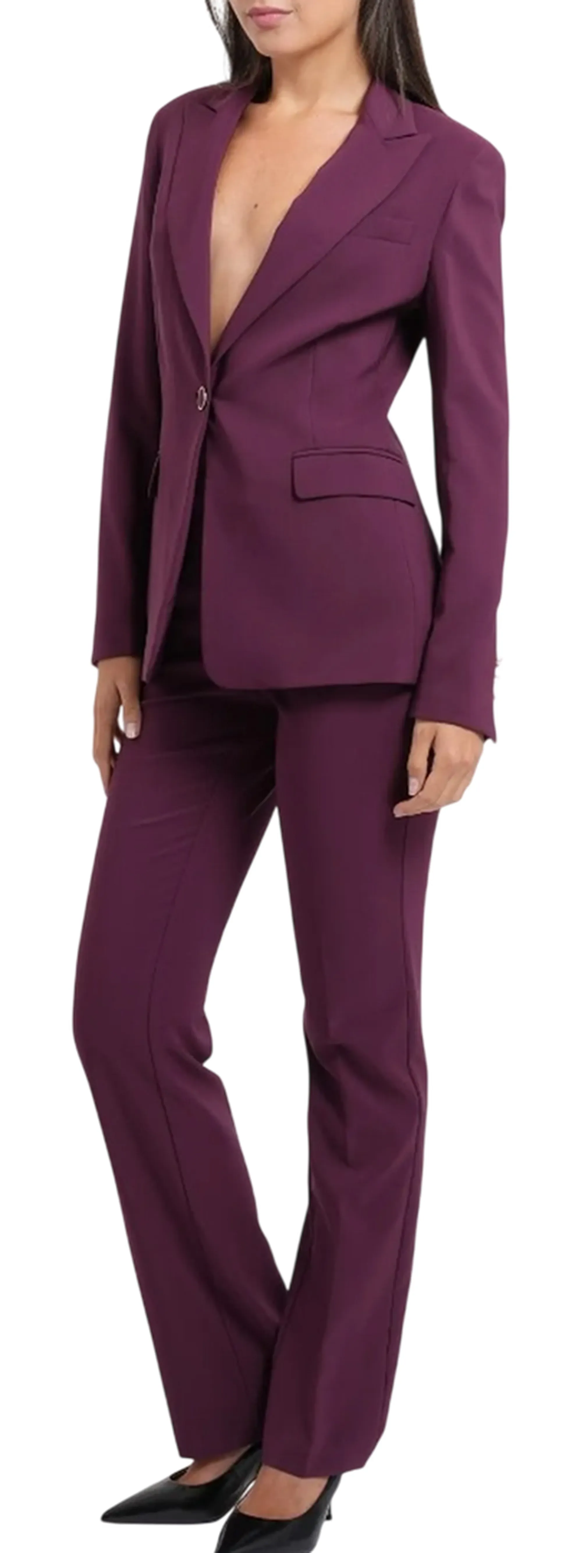 Fracomina B'Regular Single Breasted Blazer Jacket' Wine Fr26Wj3030W42901 193080