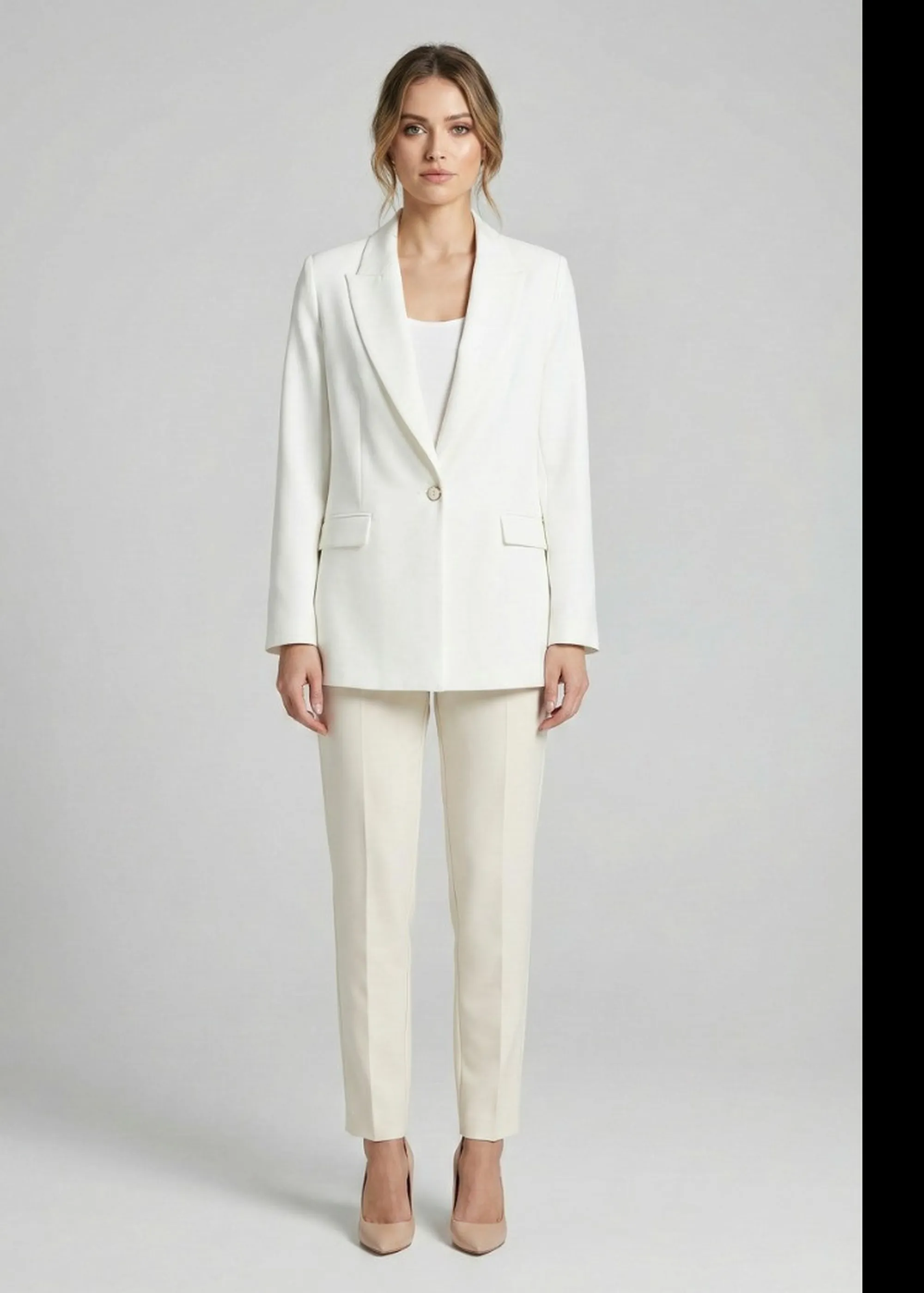 Fracomina Giacca Oversize Monopetto Bianco Fq26Sj3007W42901 173982