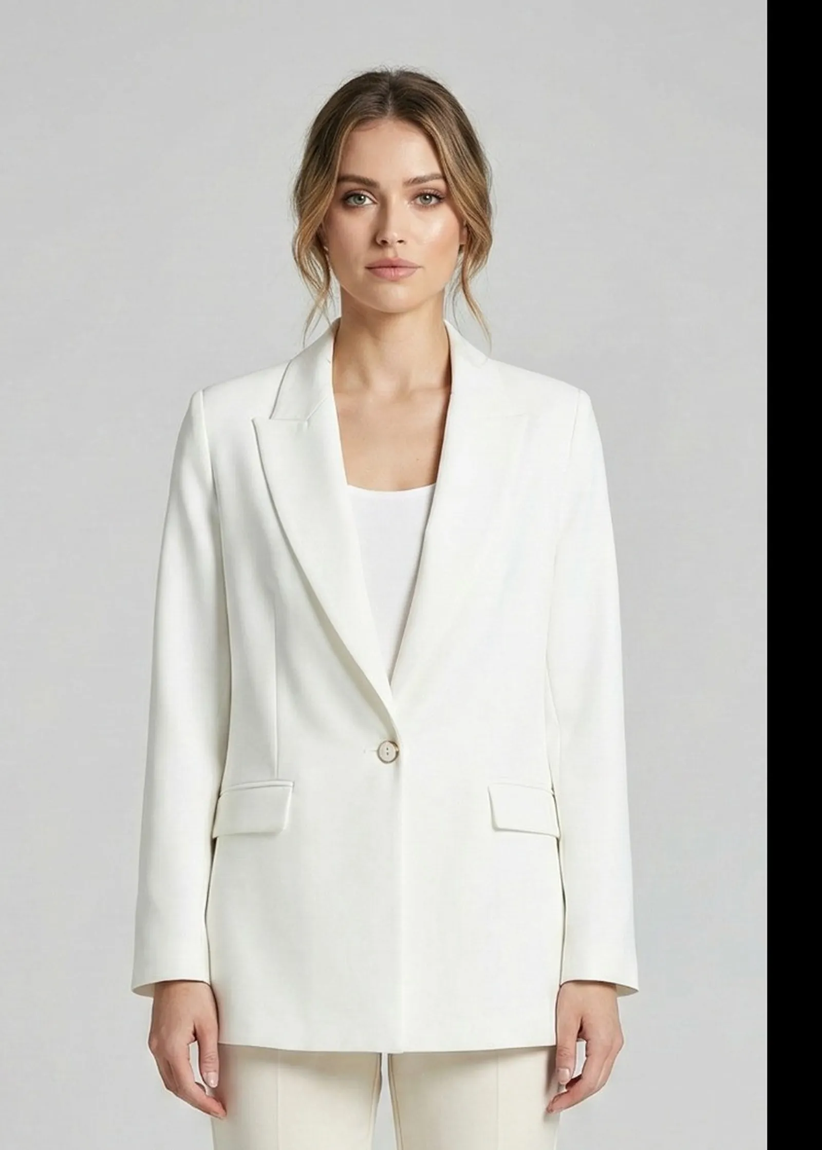 Fracomina Giacca Oversize Monopetto Bianco Fq26Sj3007W42901 173983