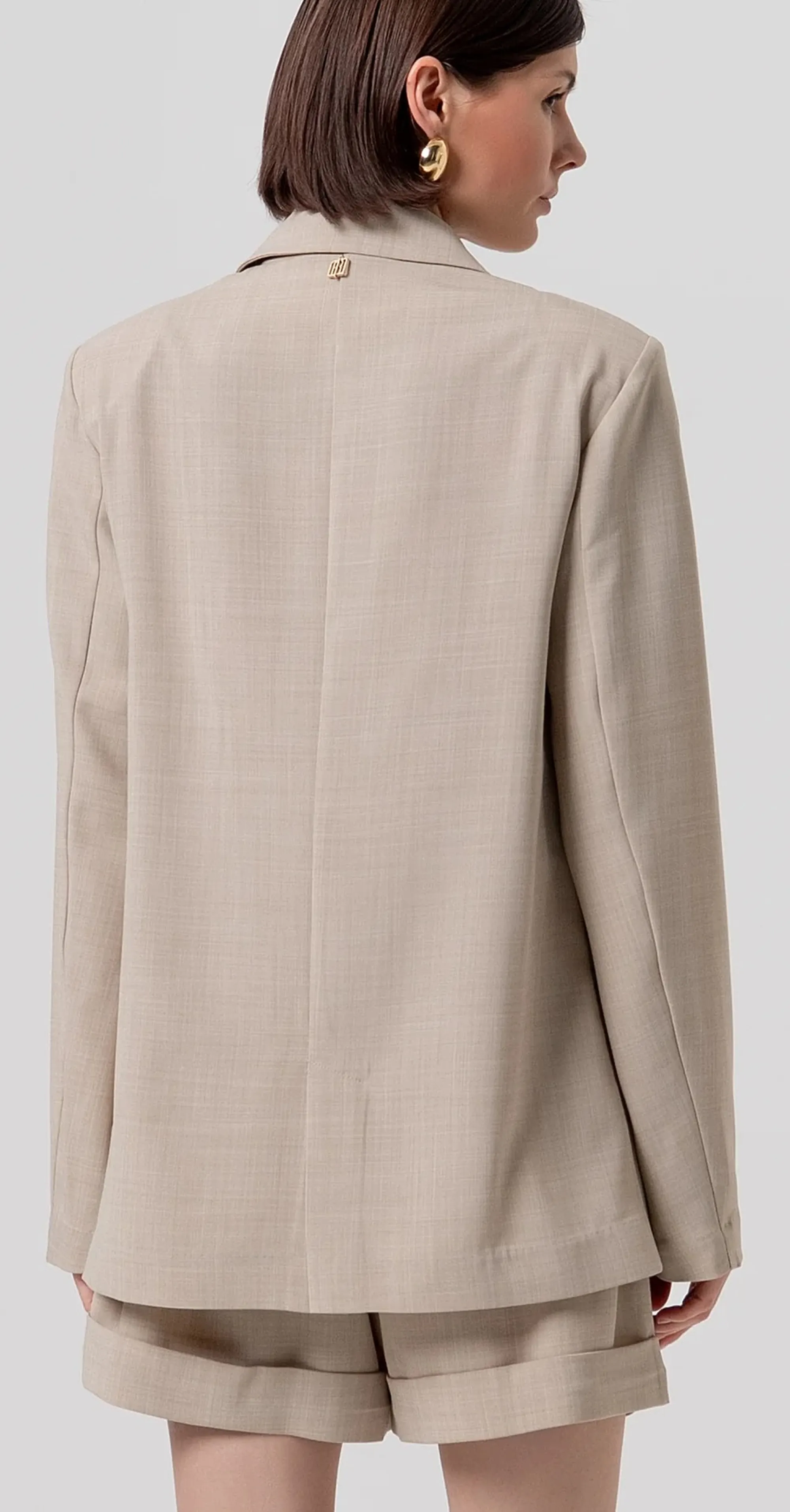 Fracomina Giacca Oversize Monopetto Marrone Chiaro Fr26Sj3009W76301 173967