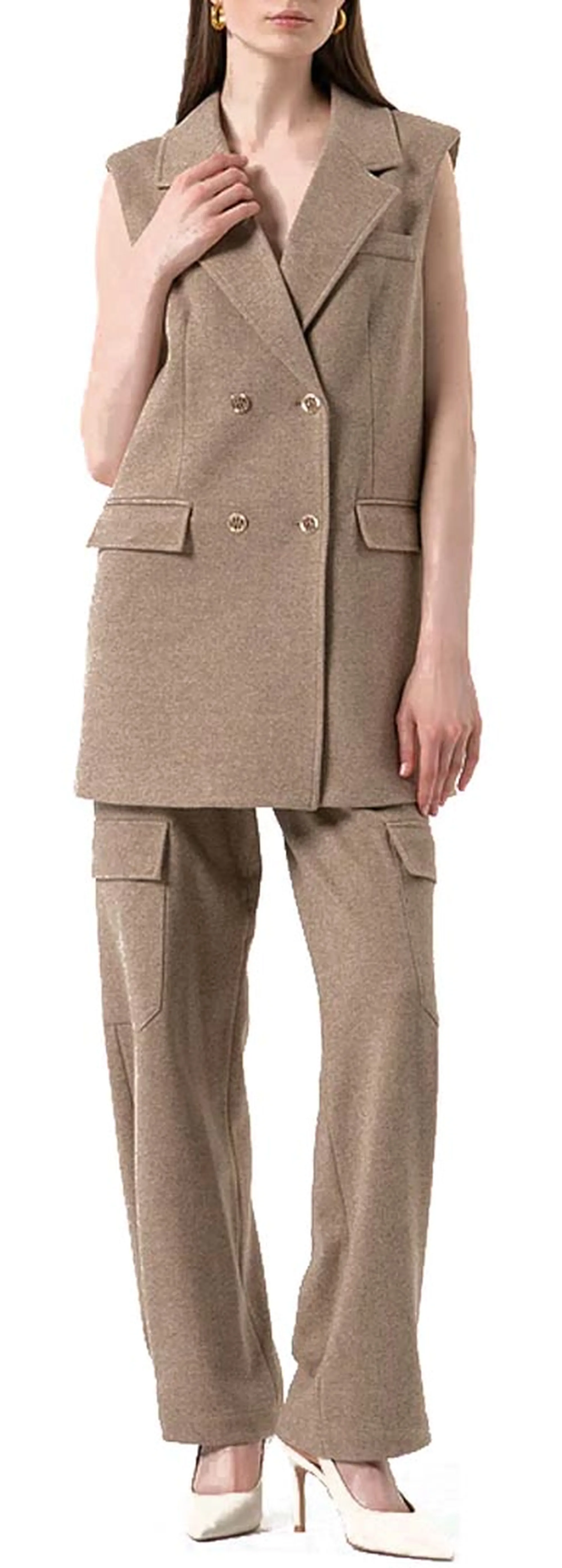 Fracomina Gilet Biscotto Fr25Wj5015W80501 165073