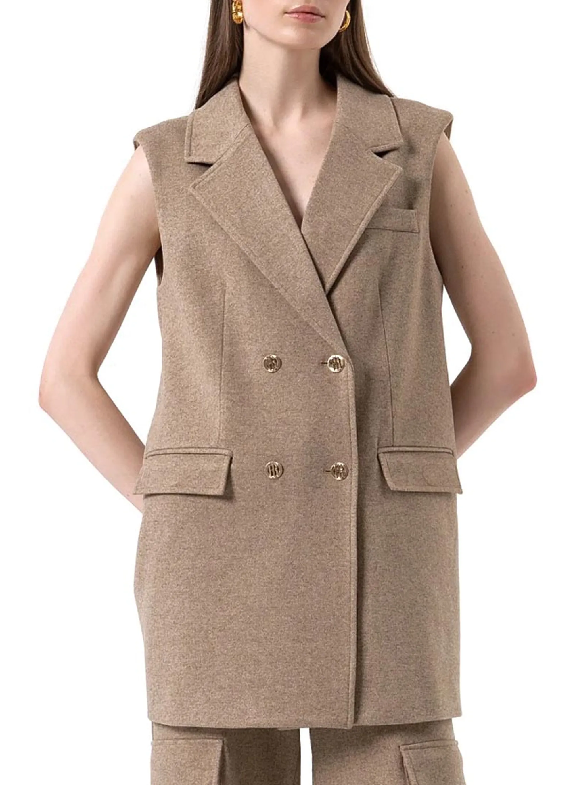 Fracomina Gilet Biscotto Fr25Wj5015W80501 165075