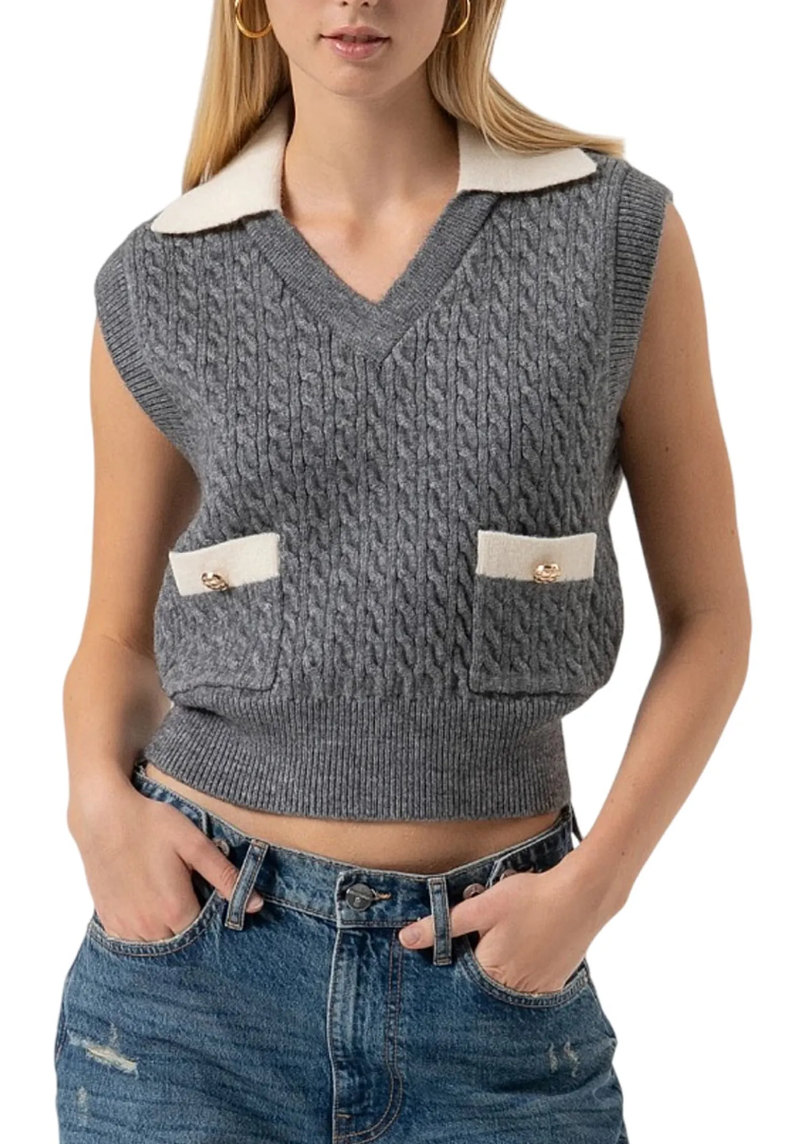 Fracomina Gilet Grigio Fr25Wj5011K55401 163960