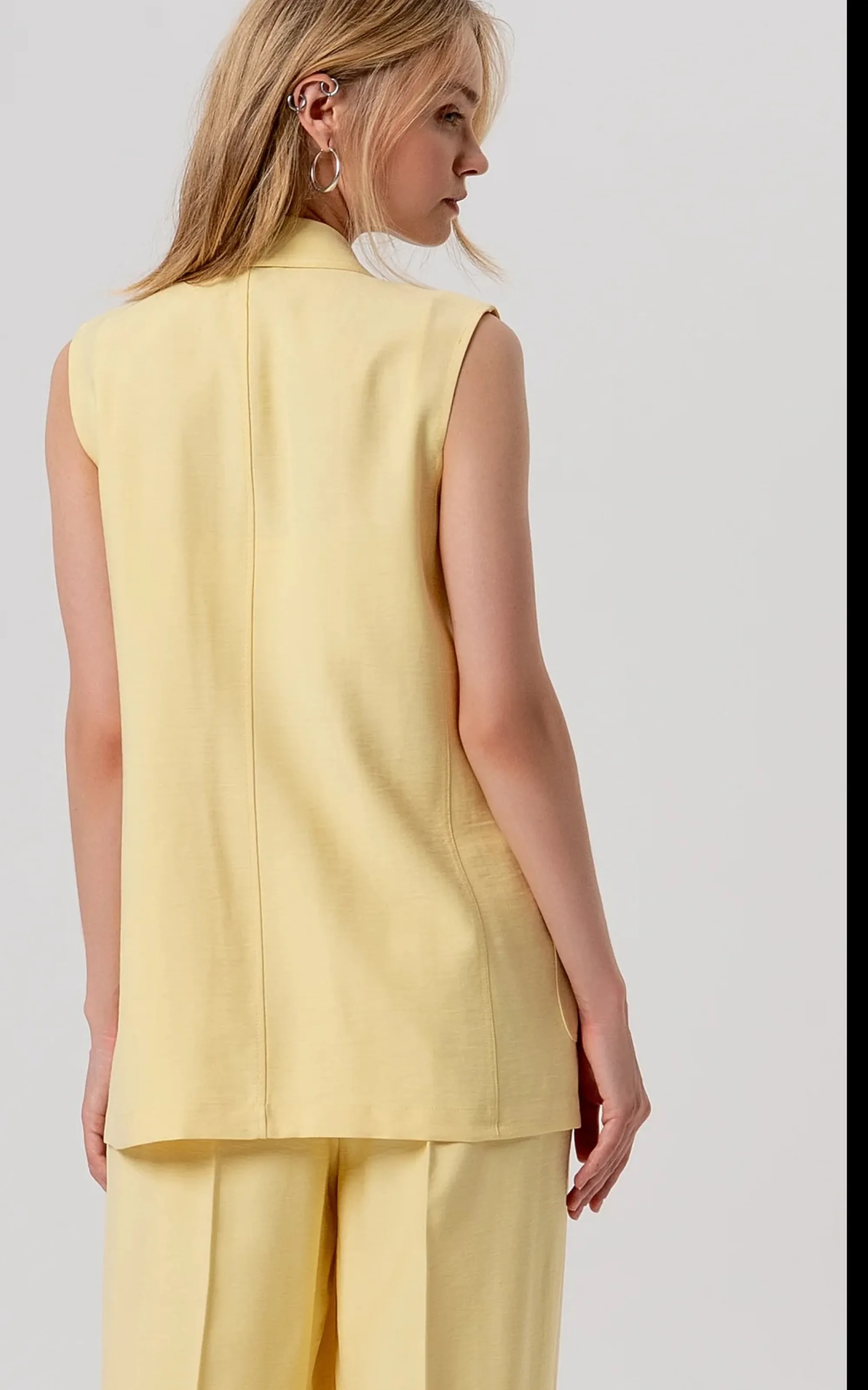 Fracomina Gilet Regular Monopetto Giallo Fy26Sj5012W83601 173741