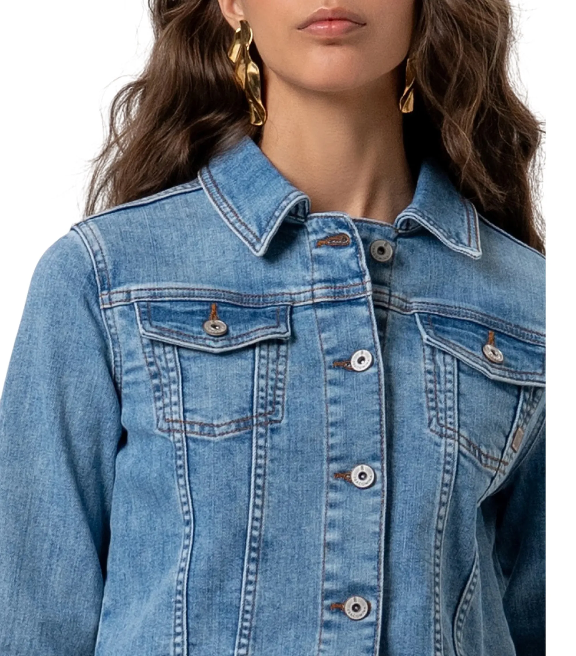 Fracomina Giubbino In Denim Denim Fp26Sj4001D45003 176941