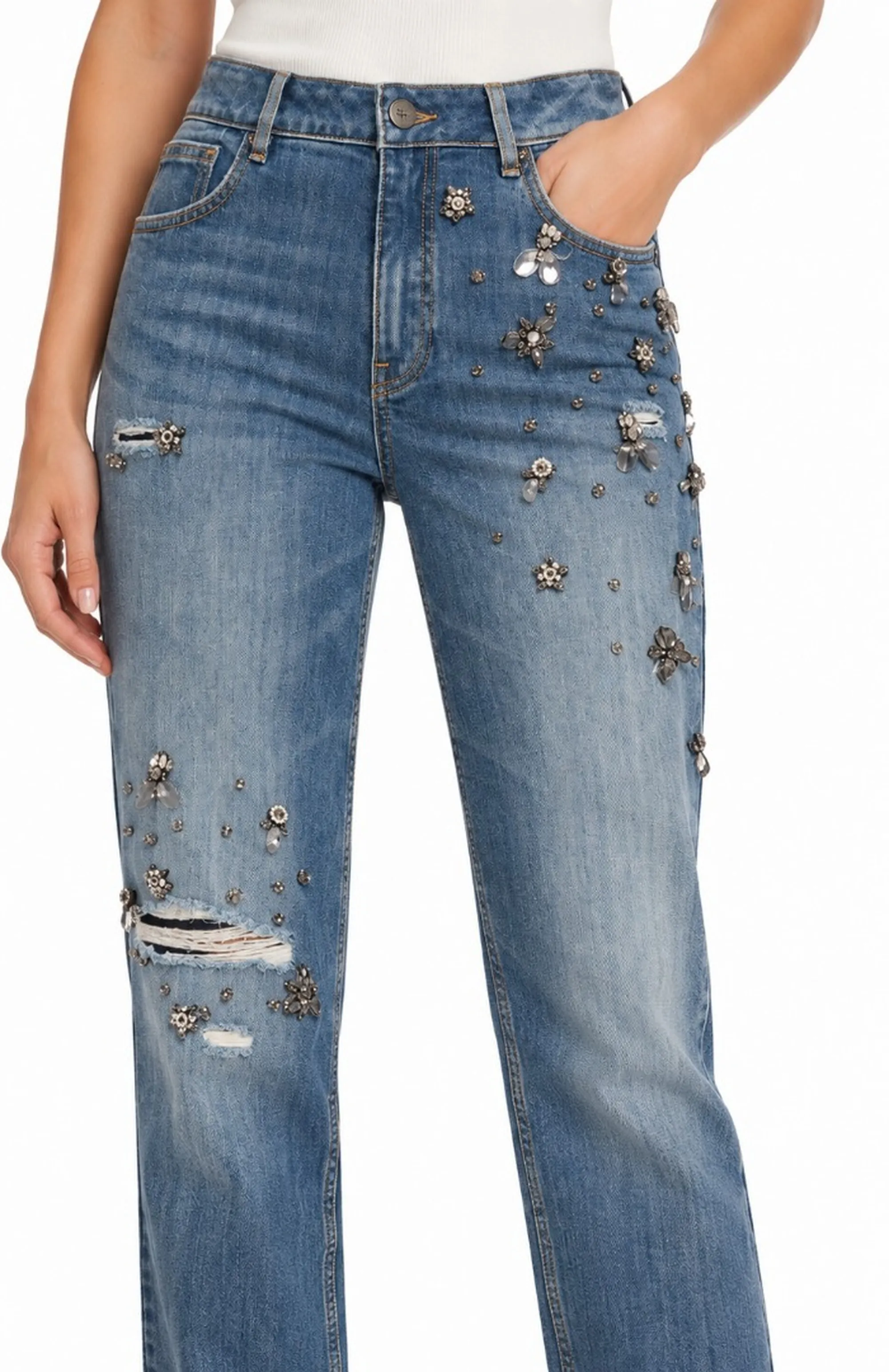 Fracomina Jeans Carrot Mom Fit Denim Chiaro Fr26Wvd005D450P2 192889