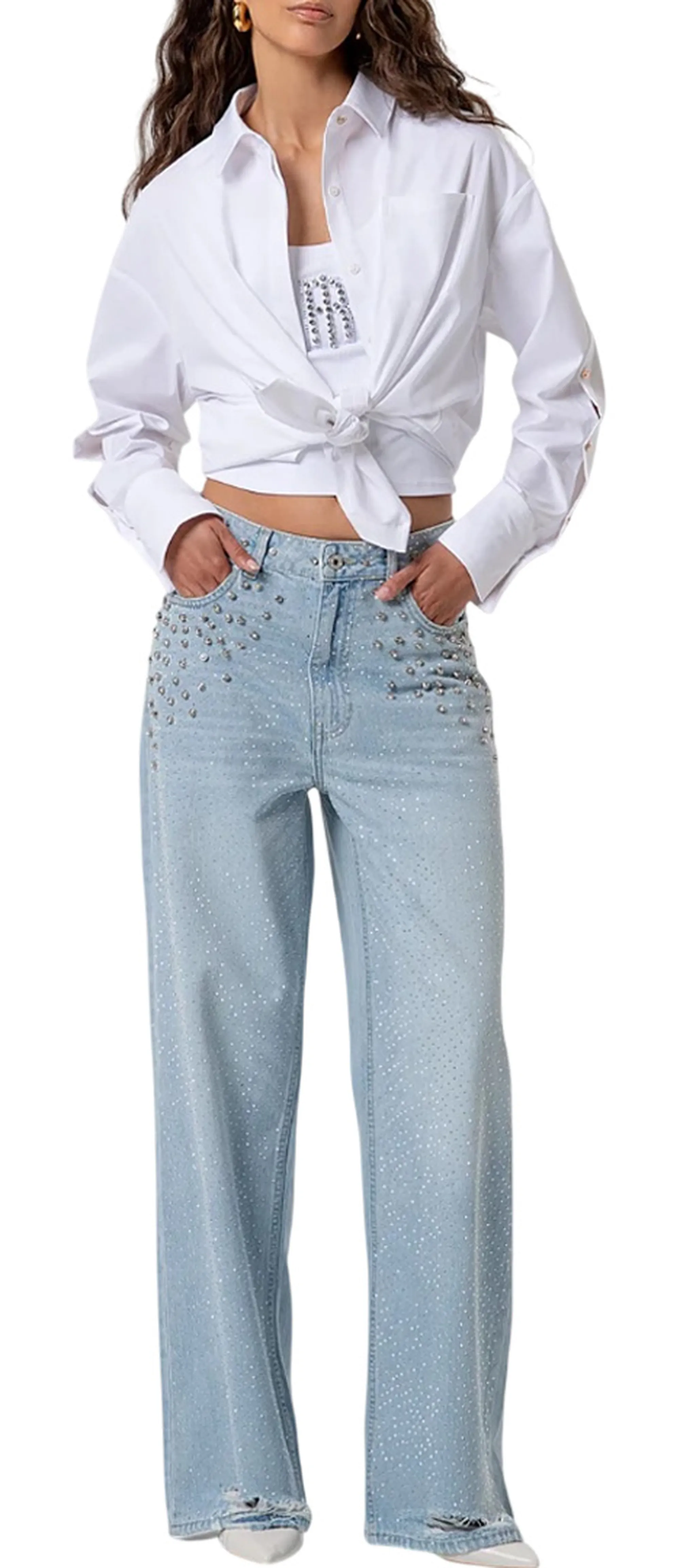 Fracomina B'Jeans Con Strass' Light Denim Fp26Sv2007D40003 176879