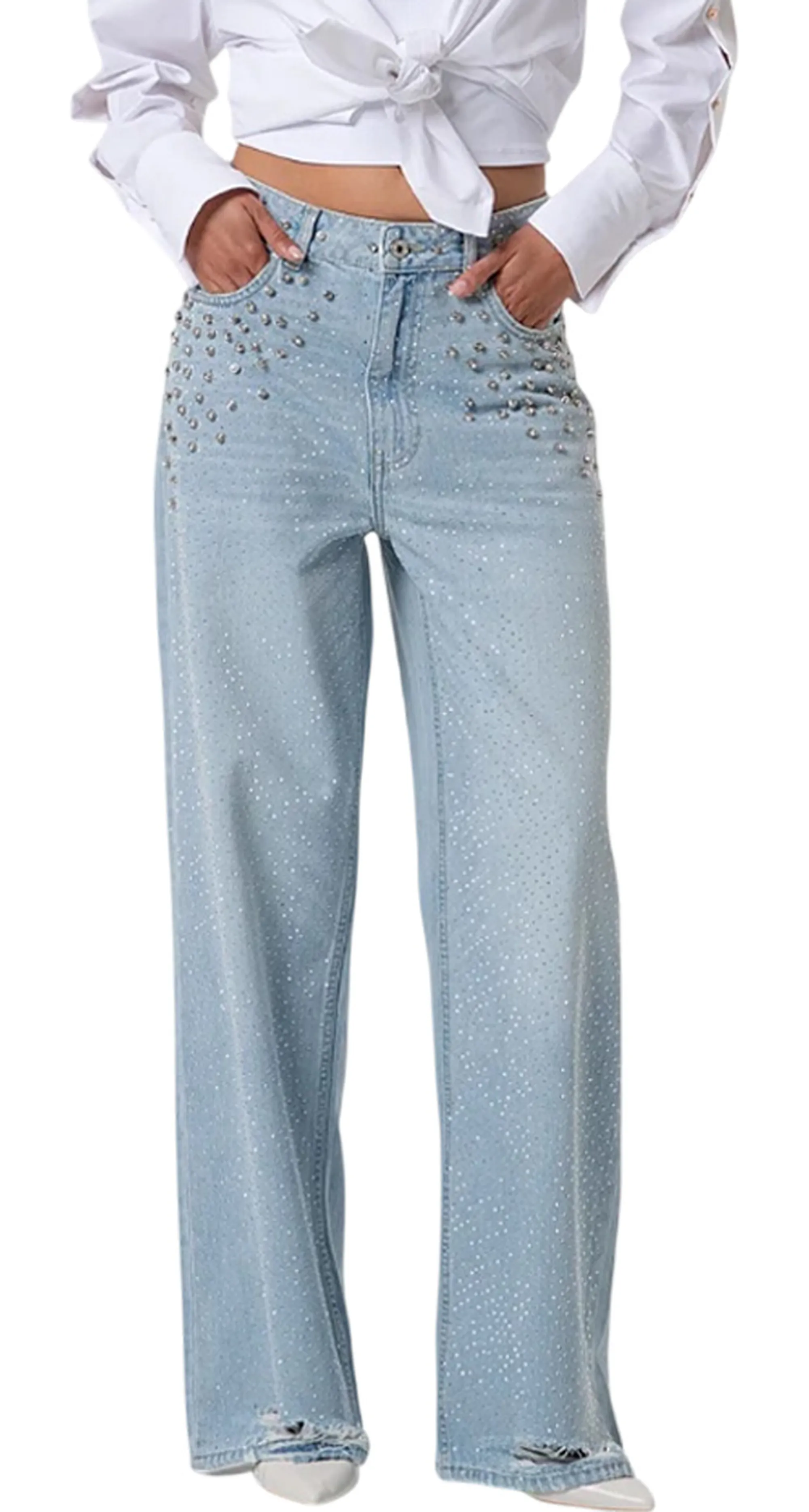 Fracomina B'Jeans Con Strass' Light Denim Fp26Sv2007D40003 176880