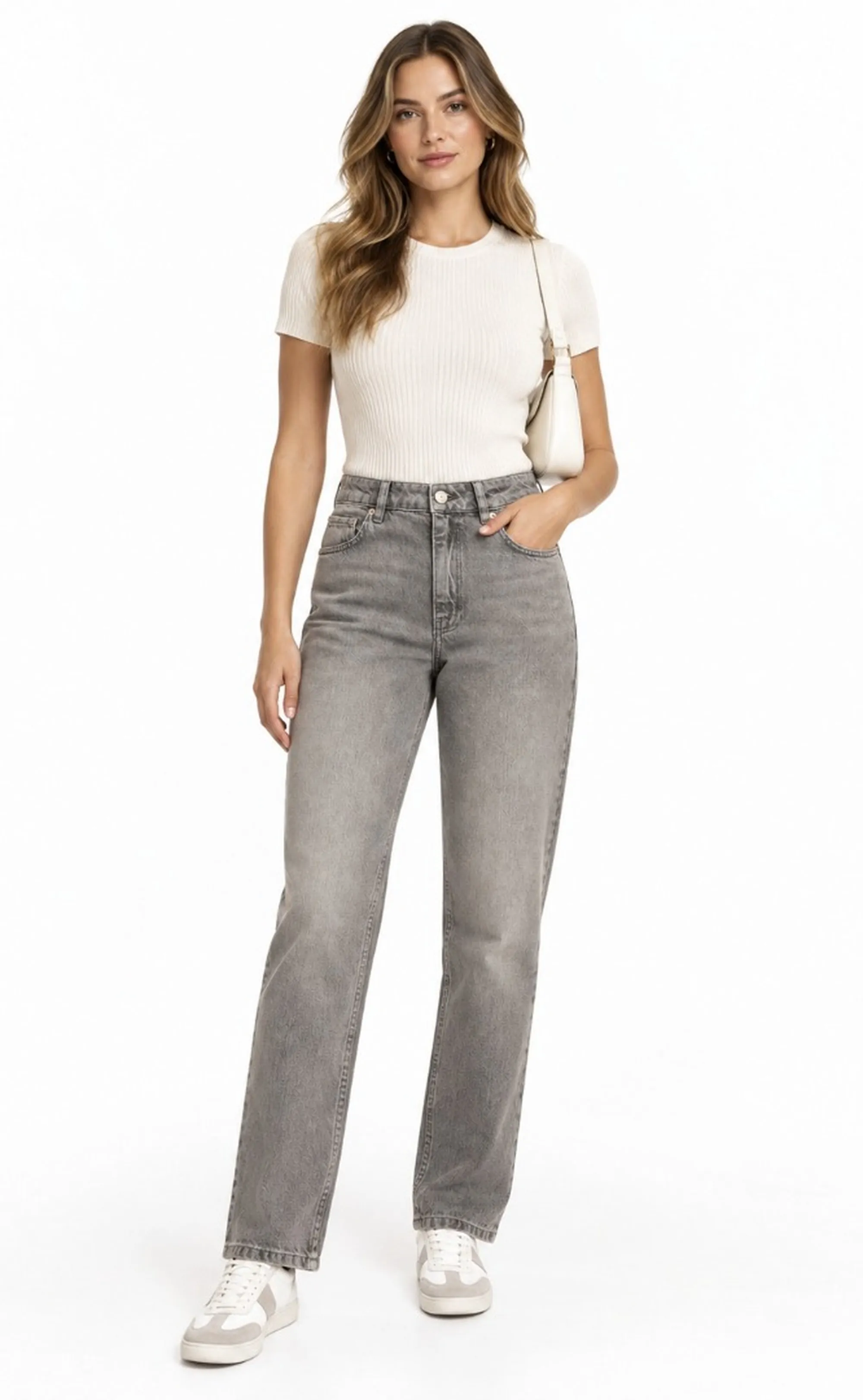 Fracomina B'Jeans Regular Mom Fit' Gray Denim Fp26Wvd005D41901 192783